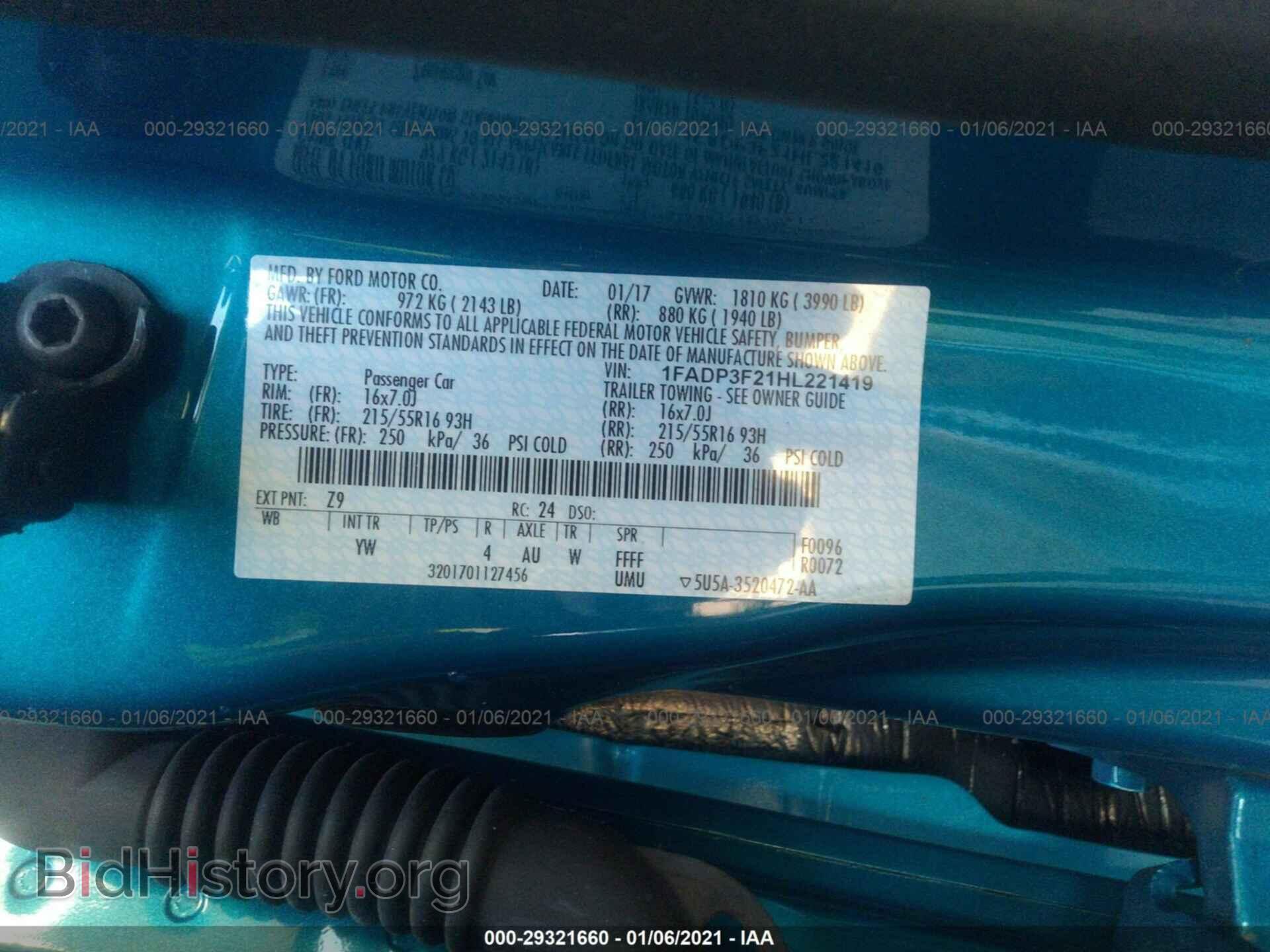 2017 FORD FOCUS - VIN: 1FADP3F21HL221419 - Photo 9