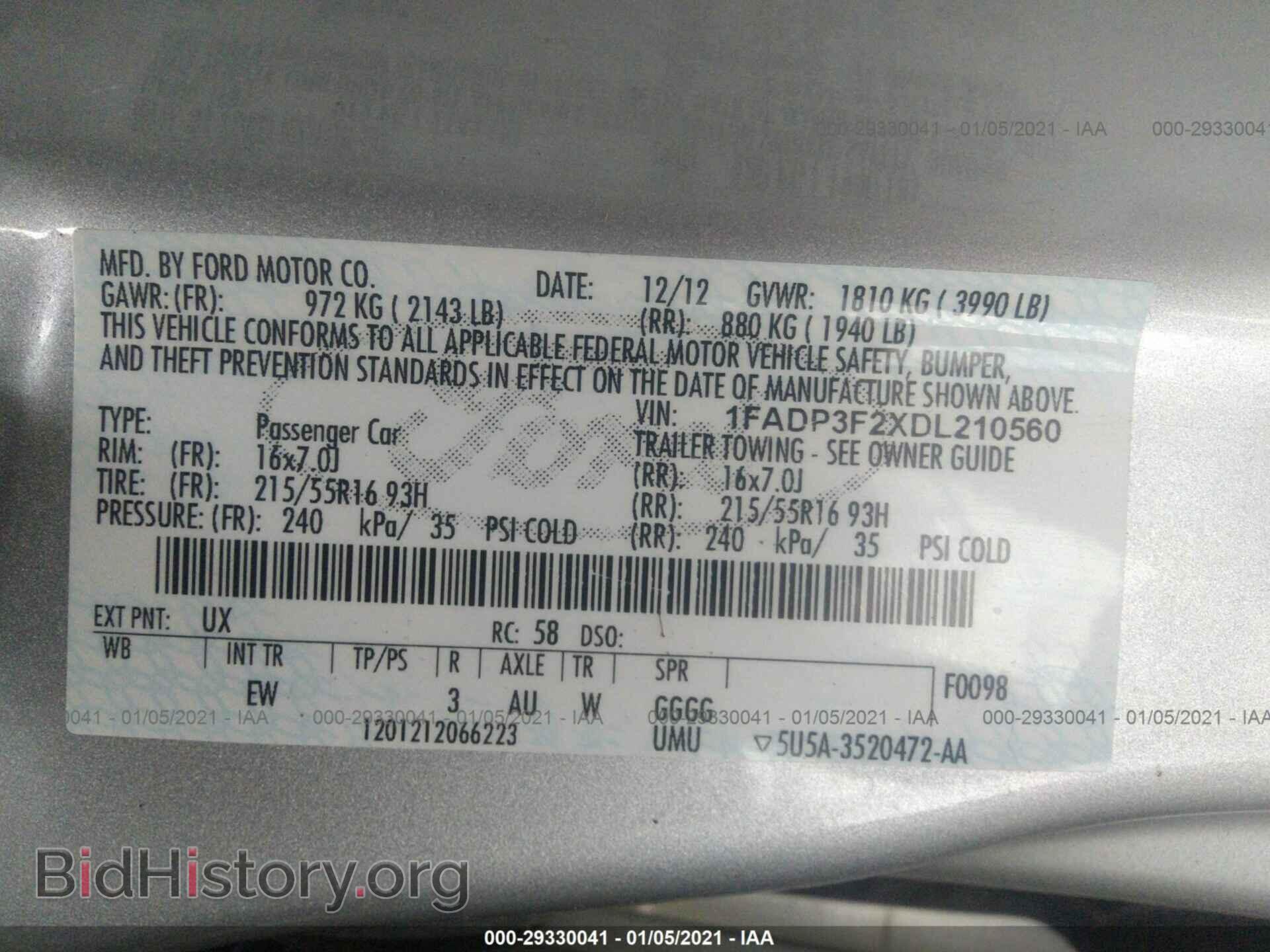 2013 FORD FOCUS - VIN: 1FADP3F2XDL210560 - Фото 9