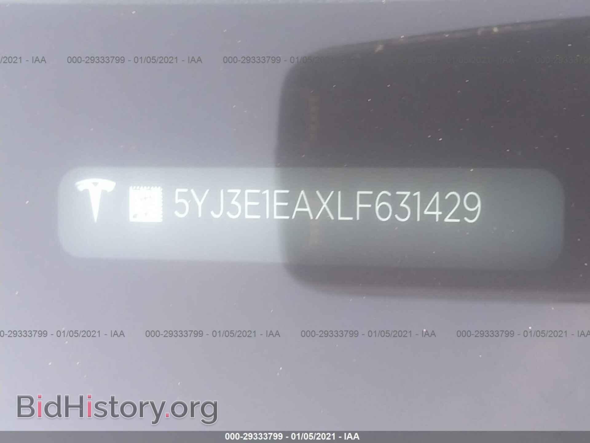 2020 TESLA MODEL 3 - VIN: 5YJ3E1EAXLF631429 - Photo 9