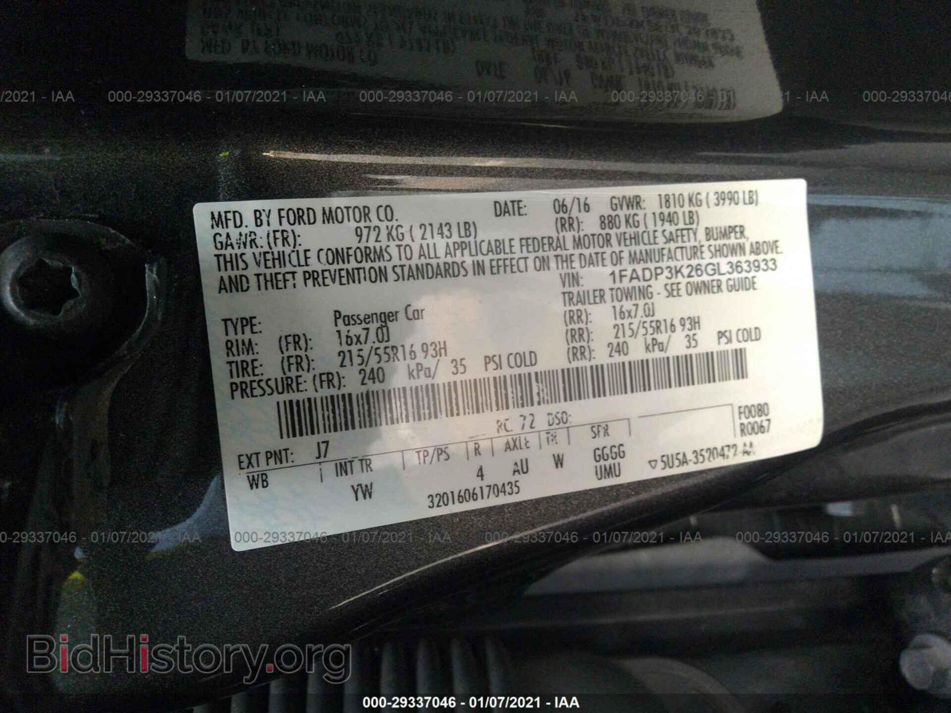 2016 FORD FOCUS - VIN: 1FADP3K26GL363933 - Photo 9