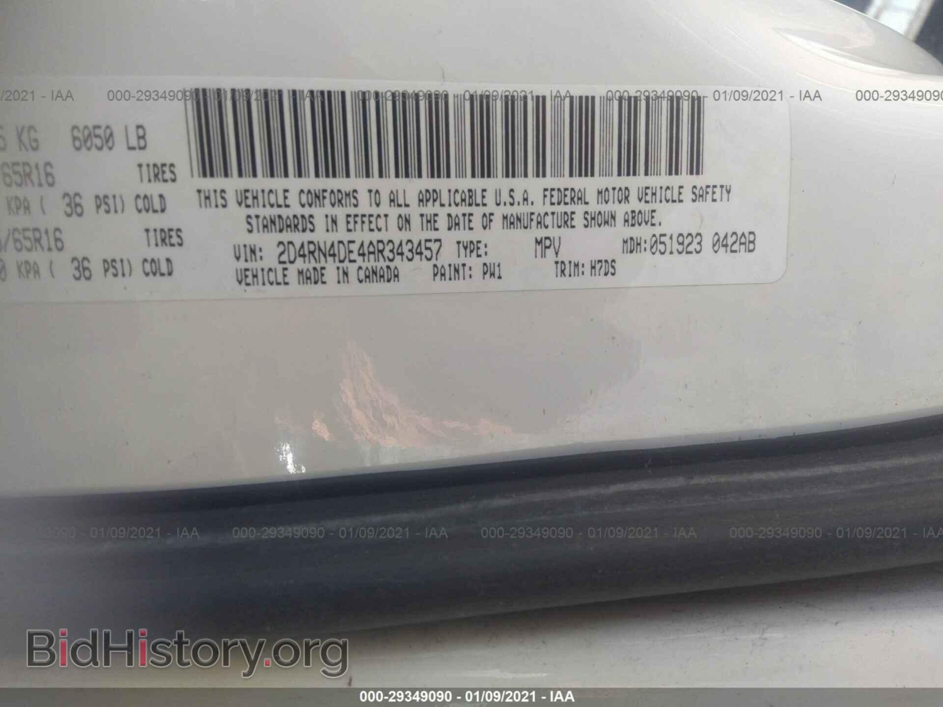 2010 DODGE GRAND CARAVAN - VIN: 2D4RN4DE4AR343457 - Фото 9