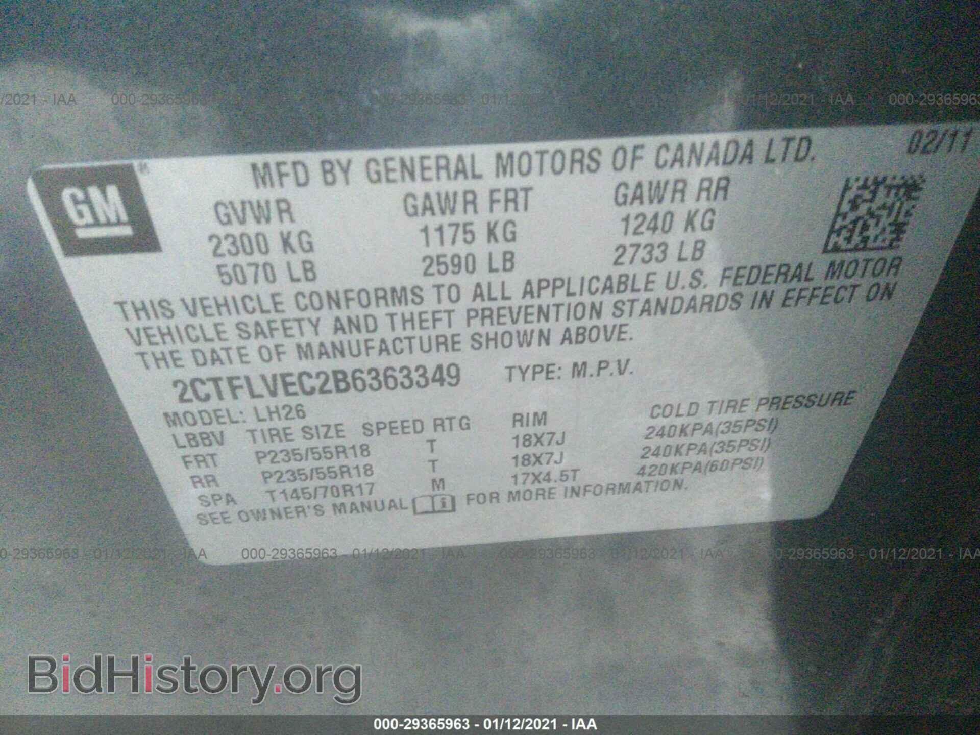 2011 GMC TERRAIN - VIN: 2CTFLVEC2B6363349 - Photo 9