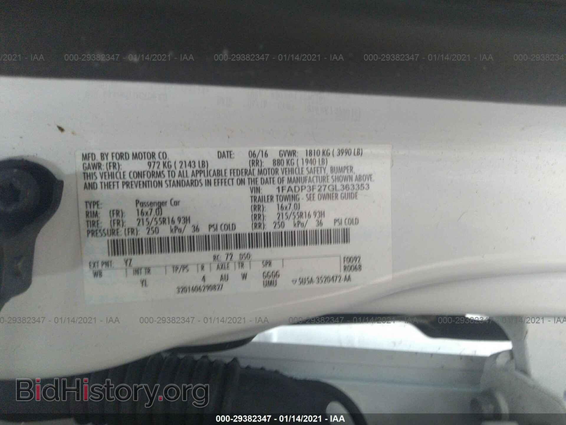 2016 FORD FOCUS - VIN: 1FADP3F27GL363353 - Фото 9