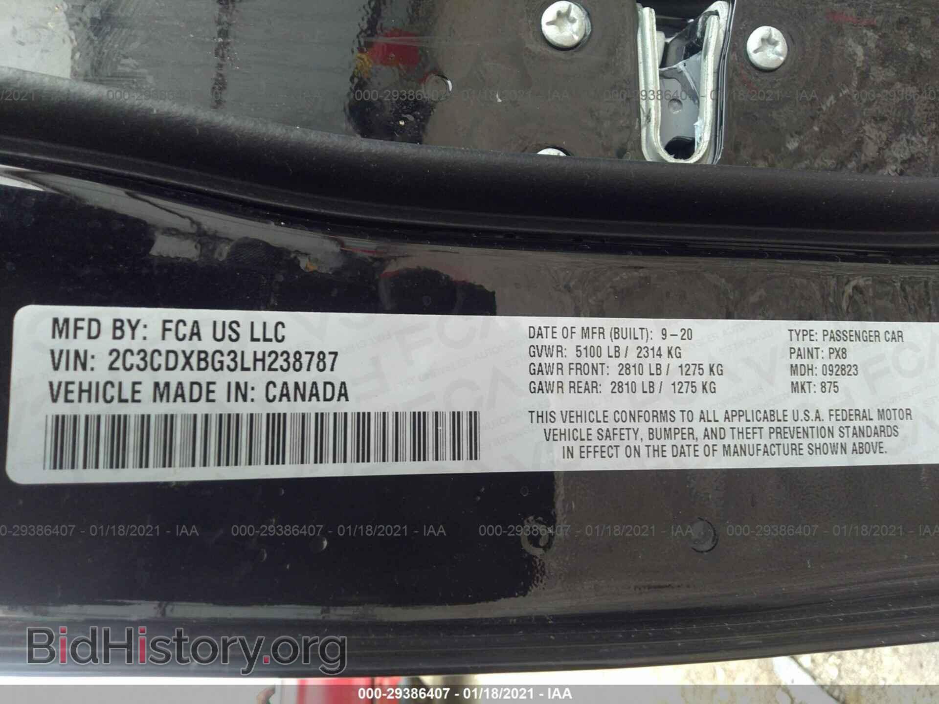 2020 DODGE CHARGER - VIN: 2C3CDXBG3LH238787 - Фото 9