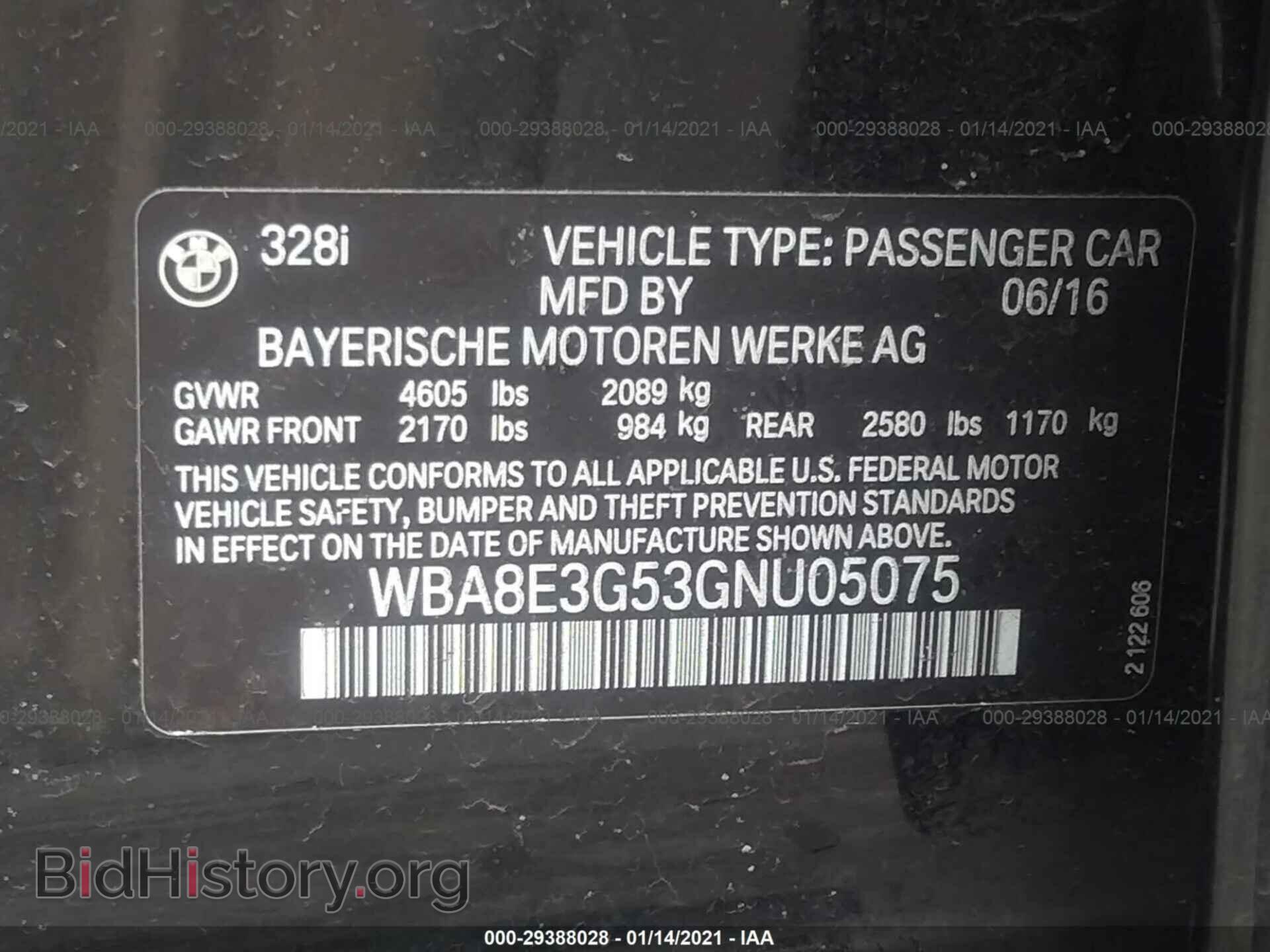 2016 BMW 3 SERIES - VIN: WBA8E3G53GNU05075 - Фото 9