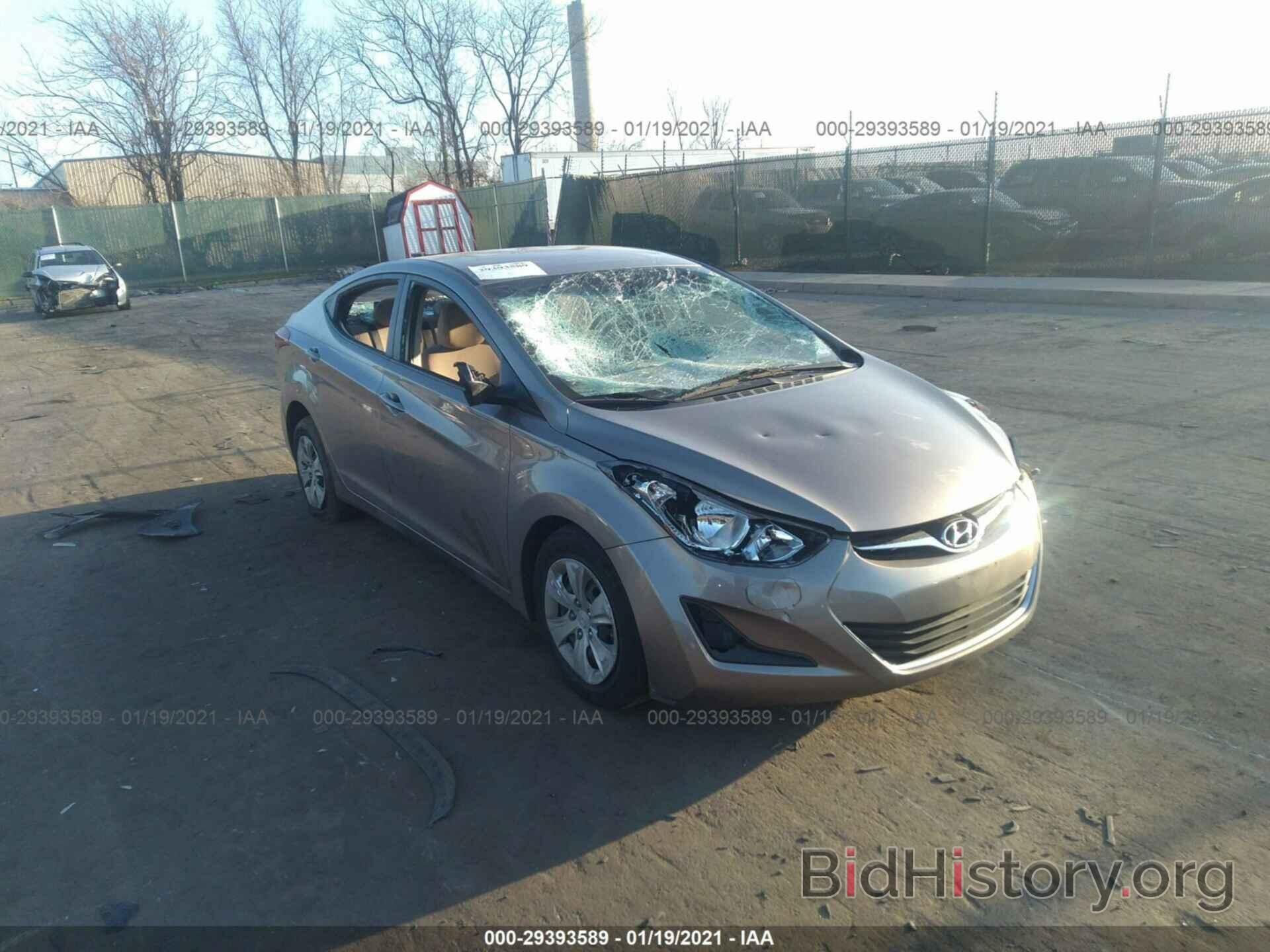 Фотография 5NPDH4AE7GH730609 - HYUNDAI ELANTRA 2016