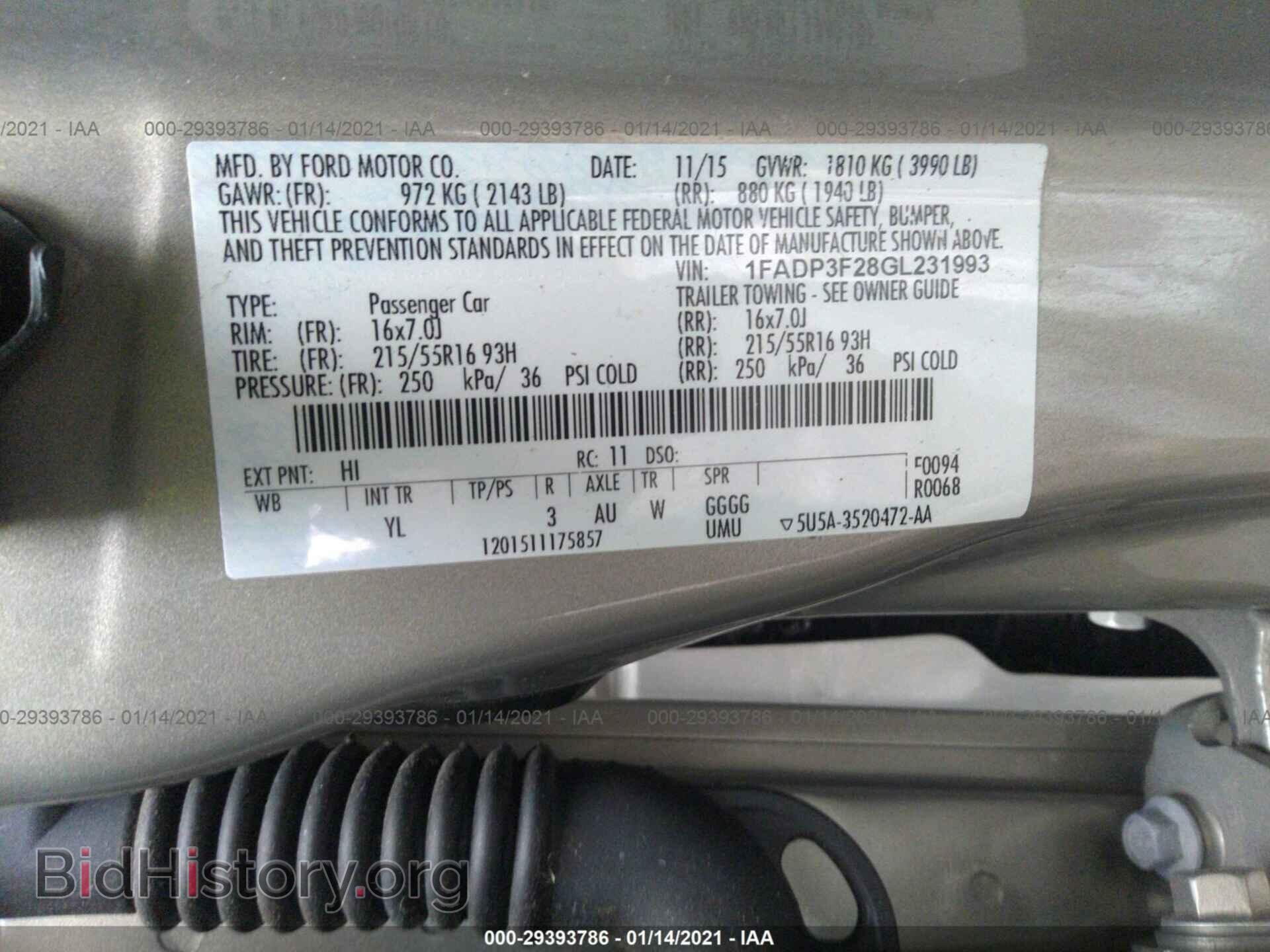 2016 FORD FOCUS - VIN: 1FADP3F28GL231993 - Photo 9
