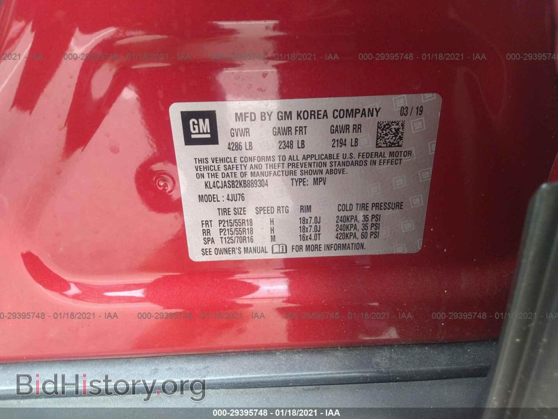 2019 BUICK ENCORE - VIN: KL4CJASB2KB889304 - Photo 9
