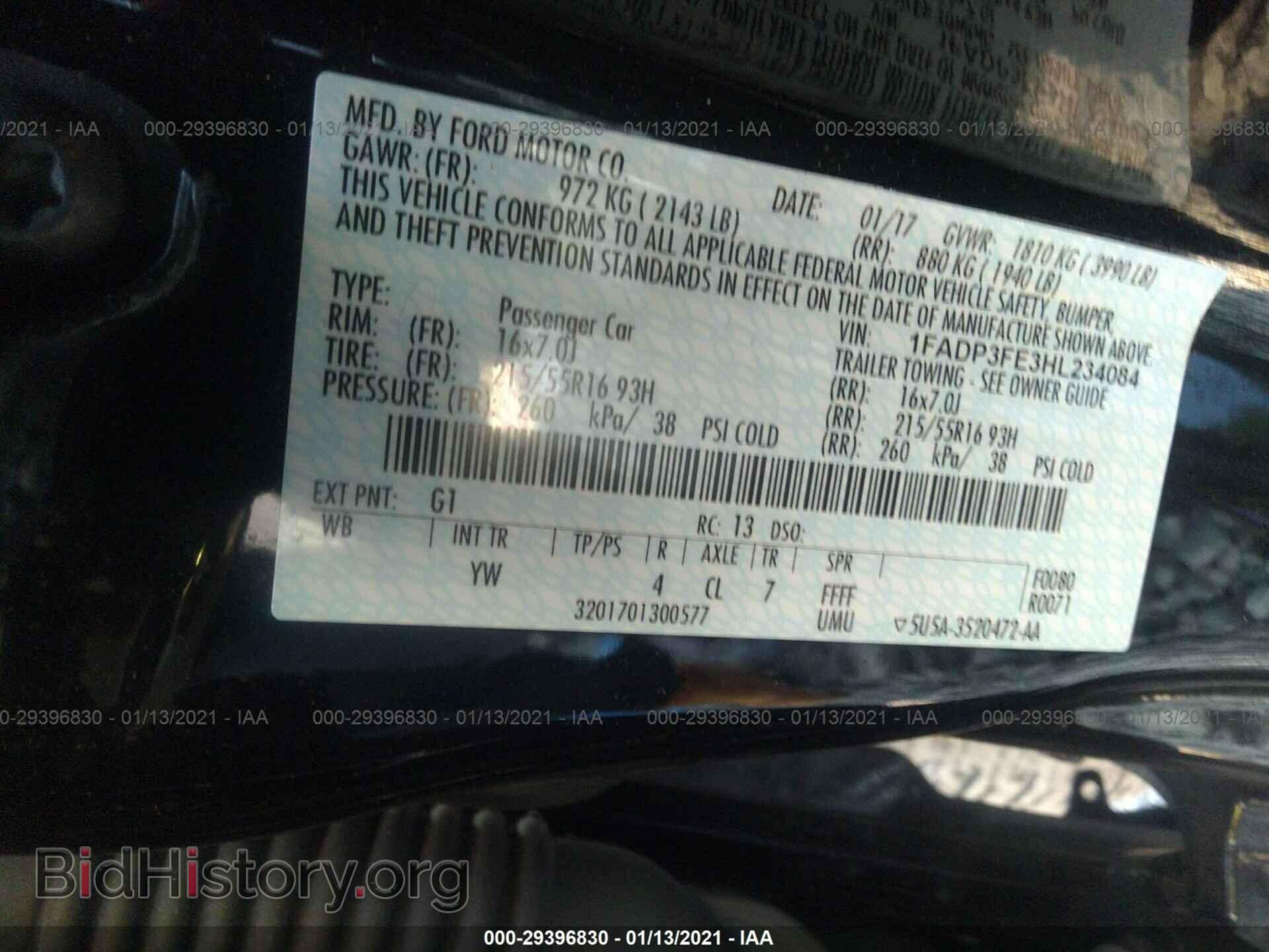 2017 FORD FOCUS - VIN: 1FADP3FE3HL234084 - Фото 9