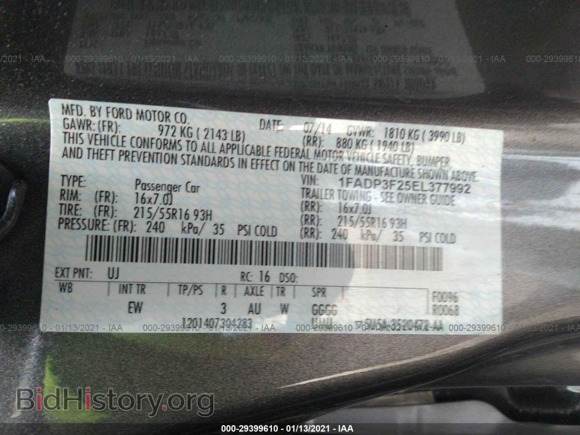 2014 FORD FOCUS - VIN: 1FADP3F25EL377992 - Photo 9