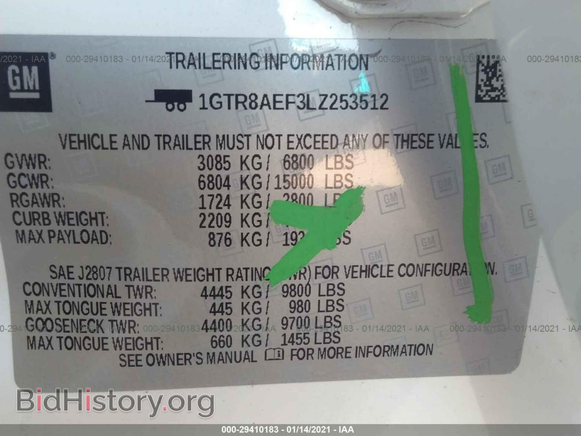 2020 GMC SIERRA 1500 - VIN: 1GTR8AEF3LZ253512 - Фото 9