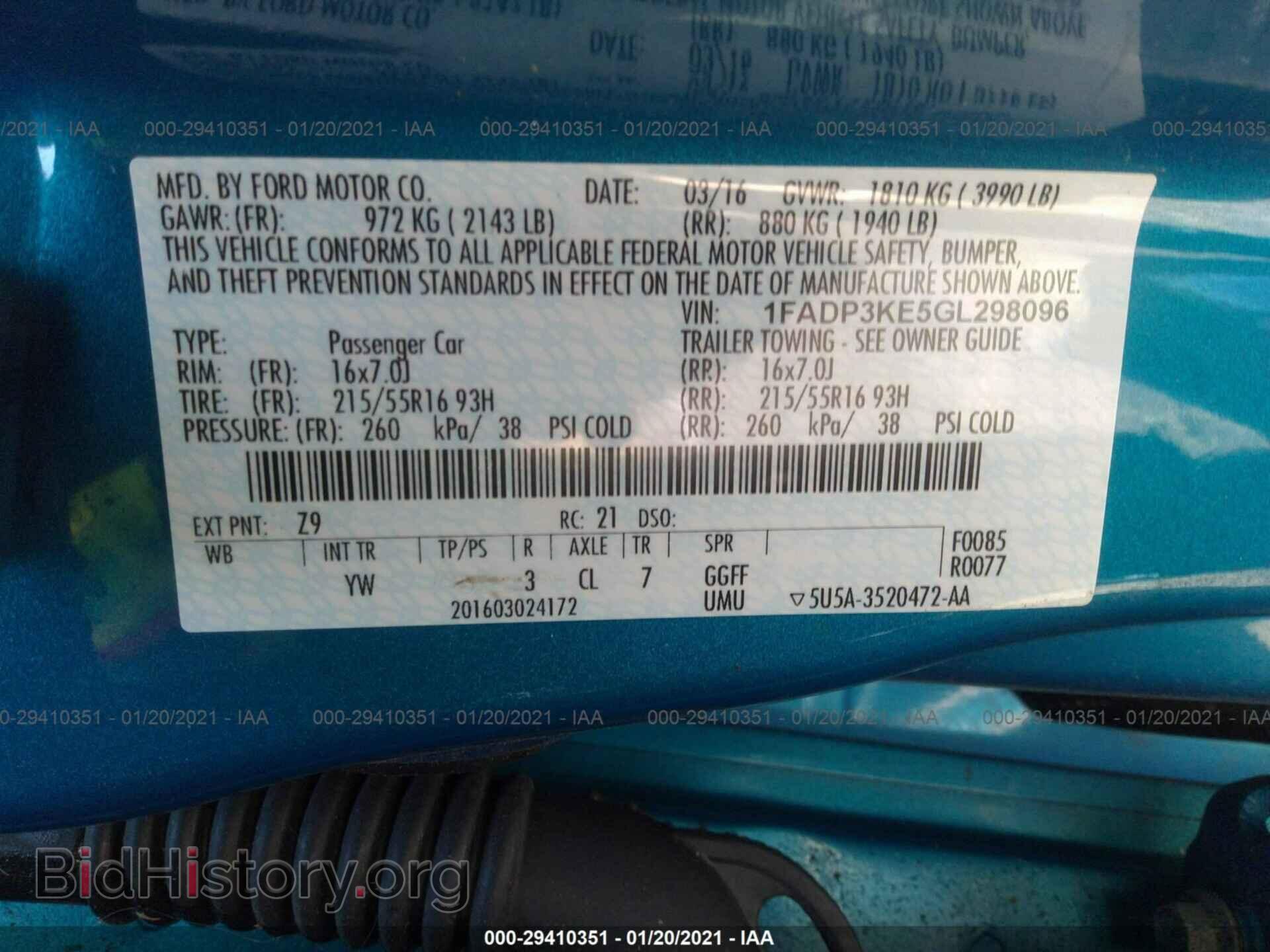 2016 FORD FOCUS - VIN: 1FADP3KE5GL298096 - Фото 9