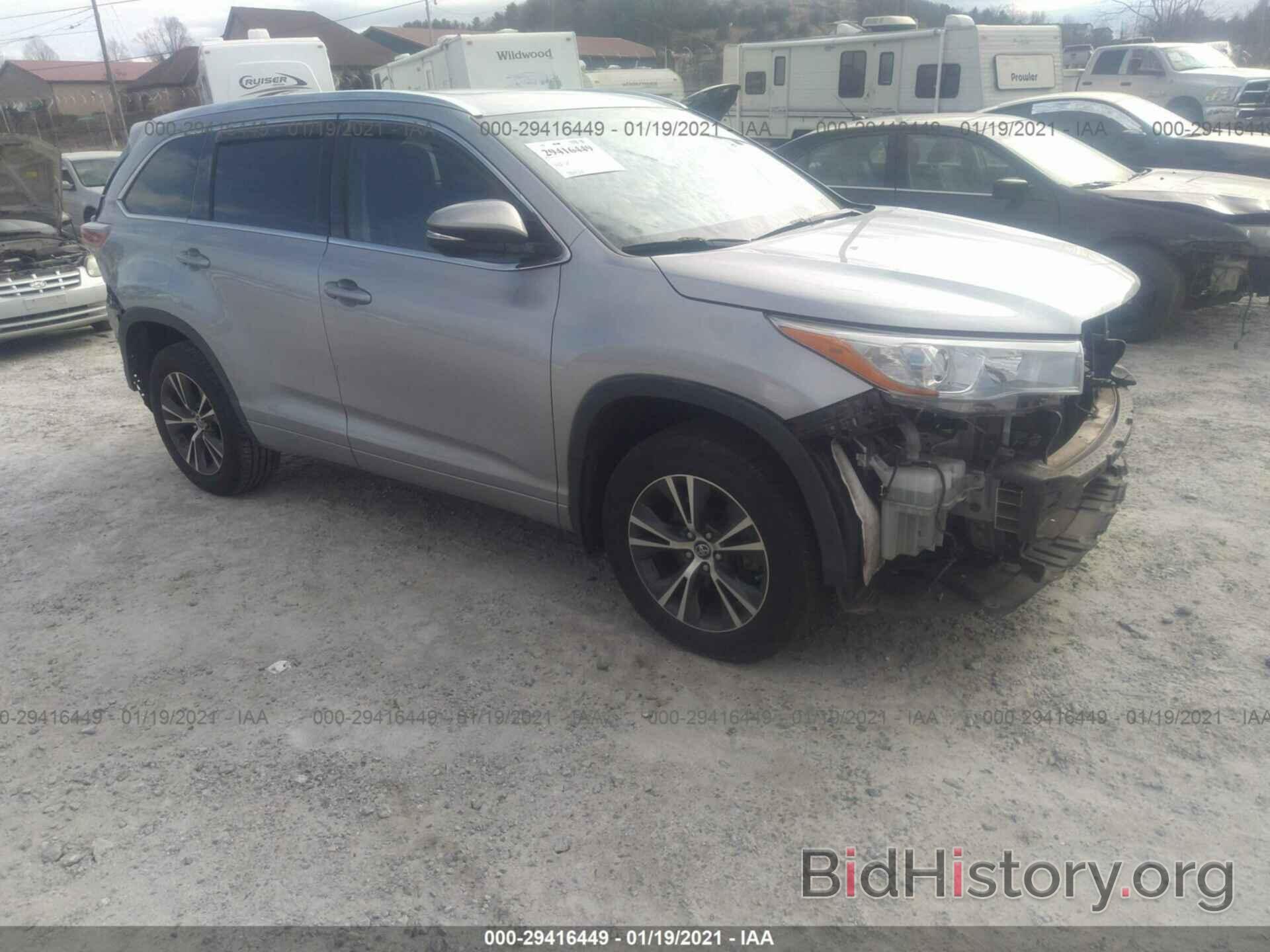 Photo 5TDJKRFH4GS273790 - TOYOTA HIGHLANDER 2016