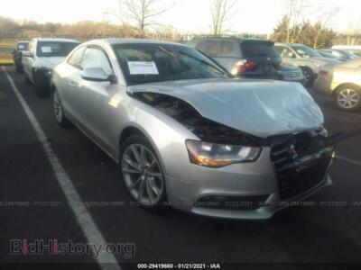 2014 Audi A5 Premium, серебристый — VIN WAUCFAFR9EA041197, IAAI