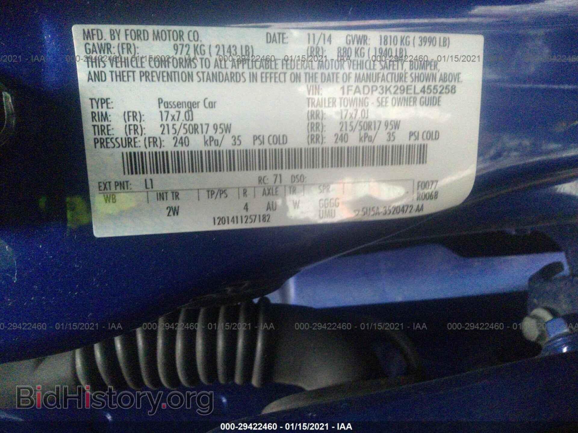 2014 FORD FOCUS - VIN: 1FADP3K29EL455258 - Photo 9