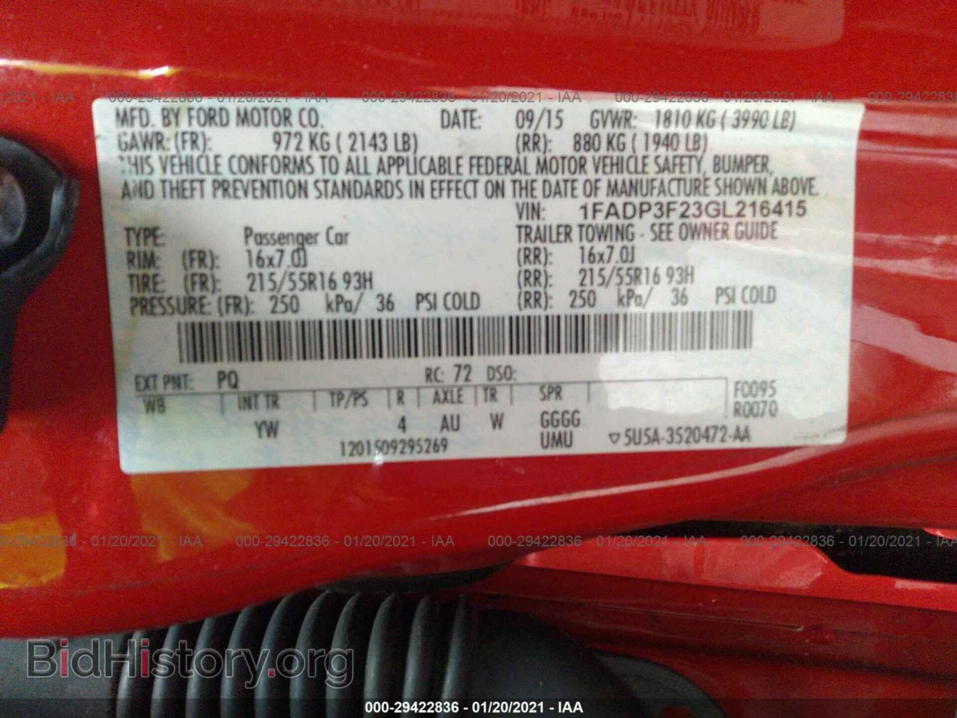 2016 FORD FOCUS - VIN: 1FADP3F23GL216415 - Photo 9