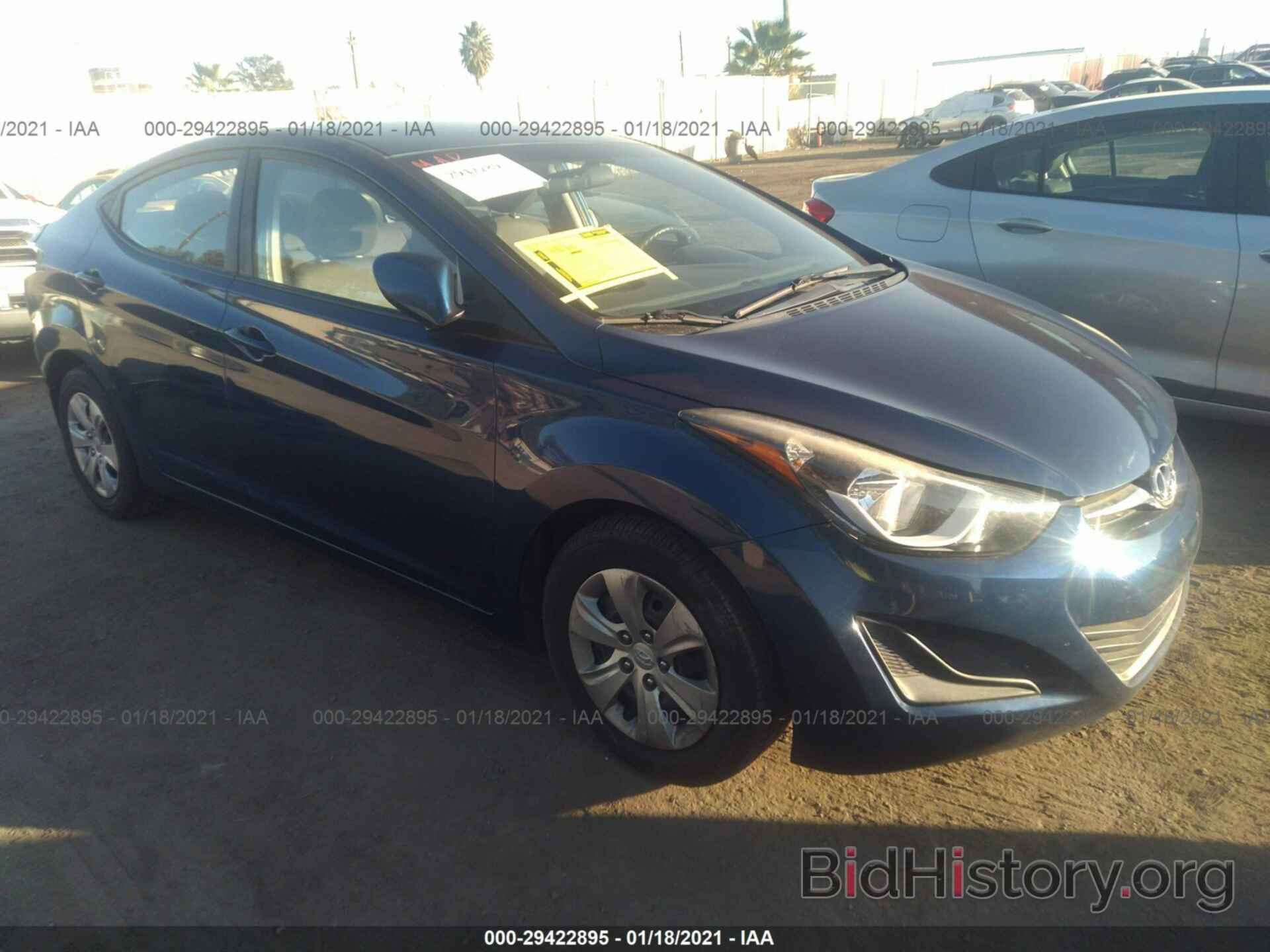 Фотография 5NPDH4AE3GH739873 - HYUNDAI ELANTRA 2016