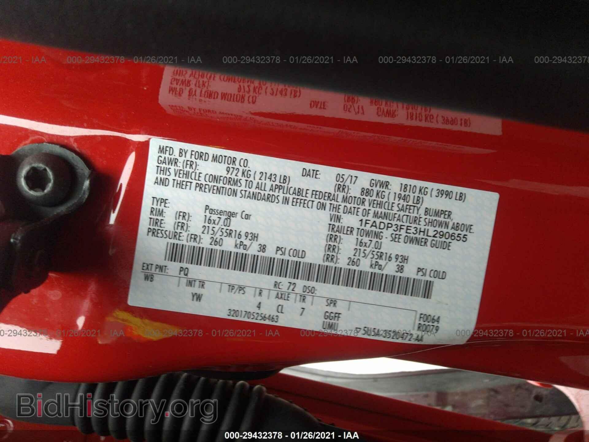 2017 FORD FOCUS - VIN: 1FADP3FE3HL290655 - Фото 9