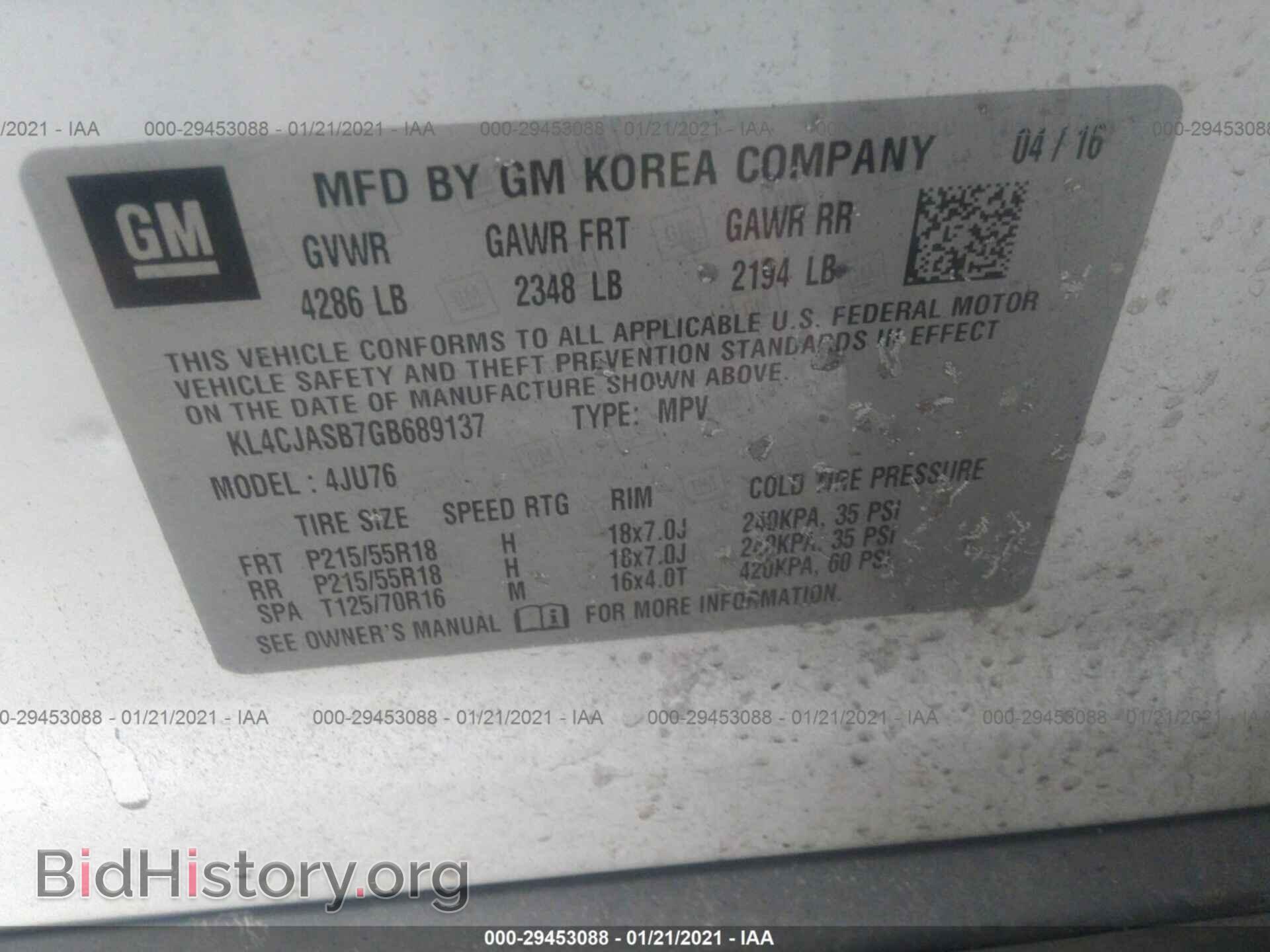 2016 BUICK ENCORE - VIN: KL4CJASB7GB689137 - Photo 9