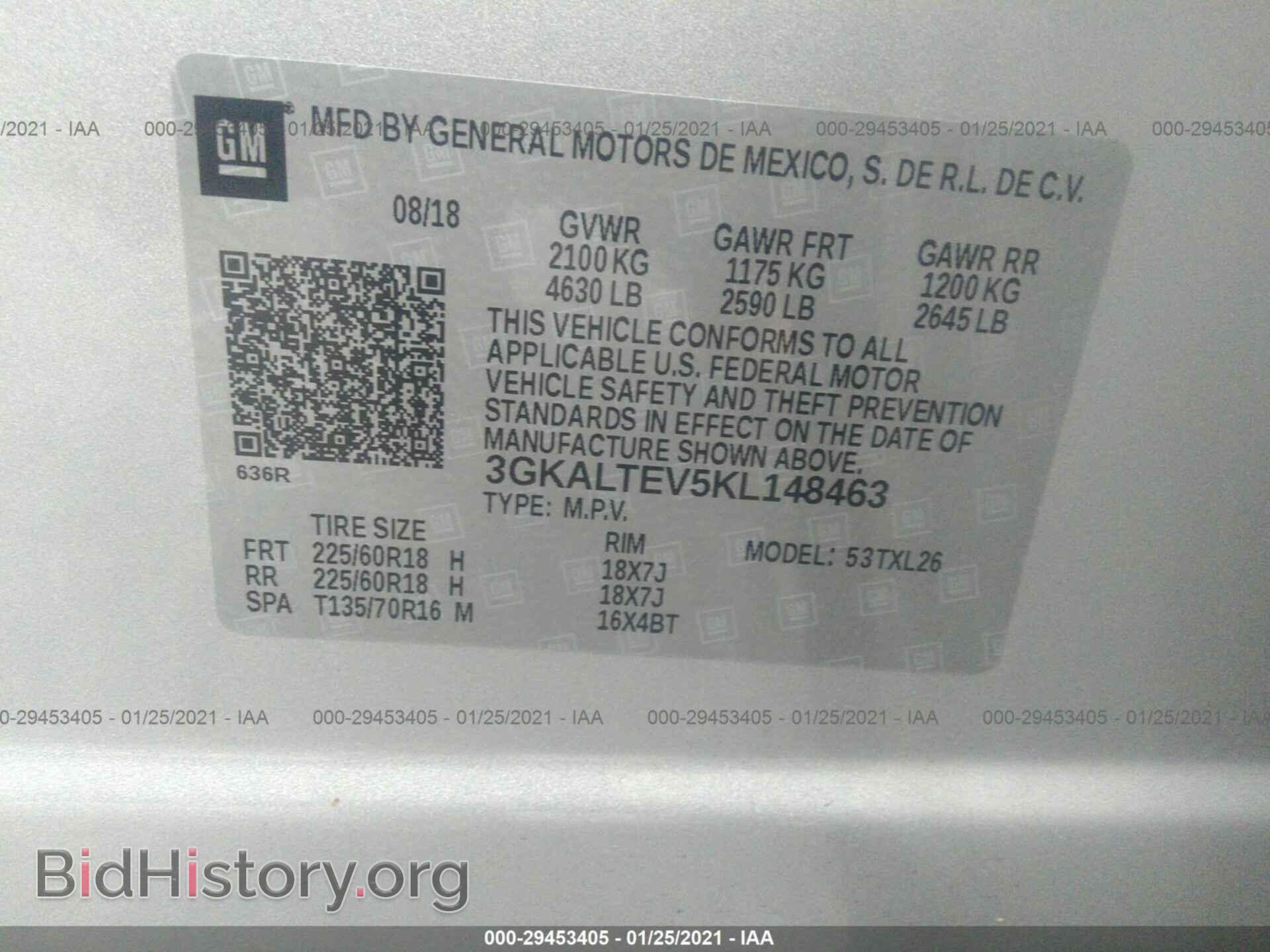 2019 GMC TERRAIN - VIN: 3GKALTEV5KL148463 - Фото 9