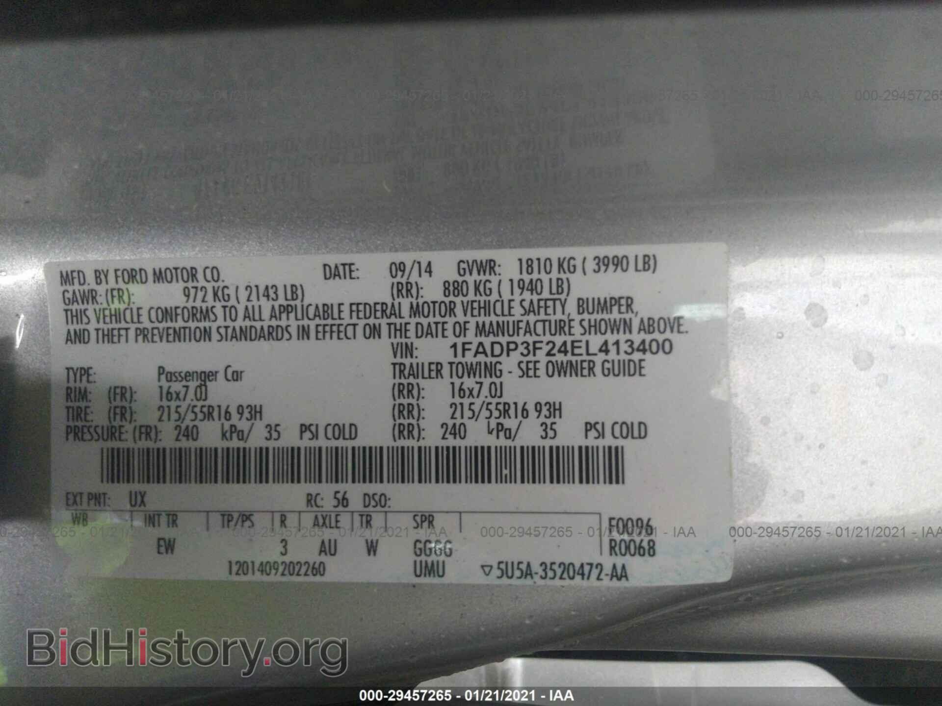 2014 FORD FOCUS - VIN: 1FADP3F24EL413400 - Photo 9