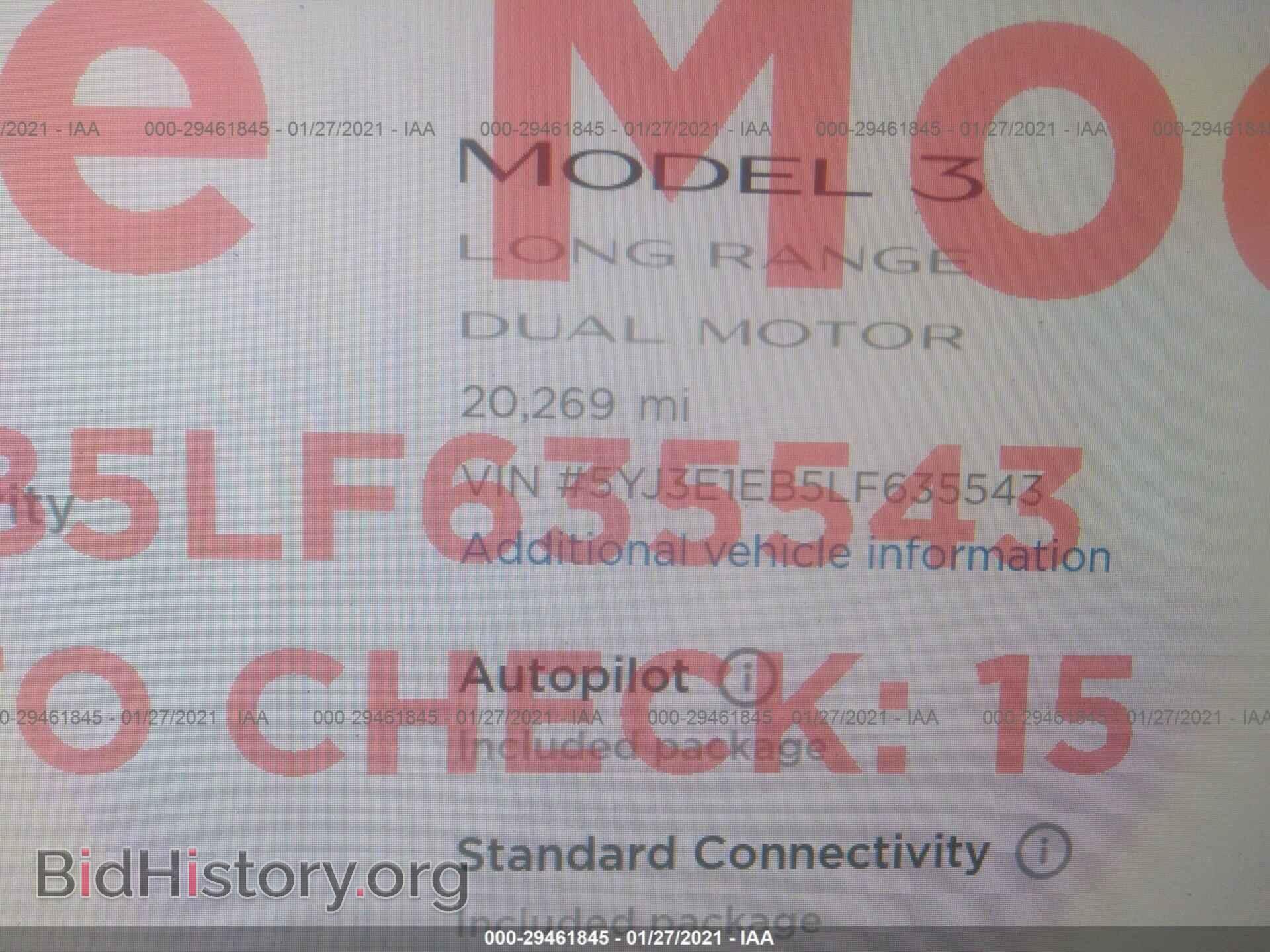 2020 TESLA MODEL 3 - VIN: 5YJ3E1EB5LF635543 - Photo 7