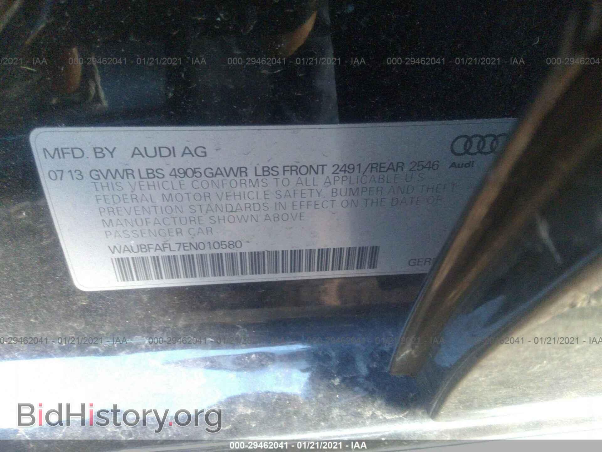2014 AUDI A4 - VIN: WAUBFAFL7EN010580 - Photo 9