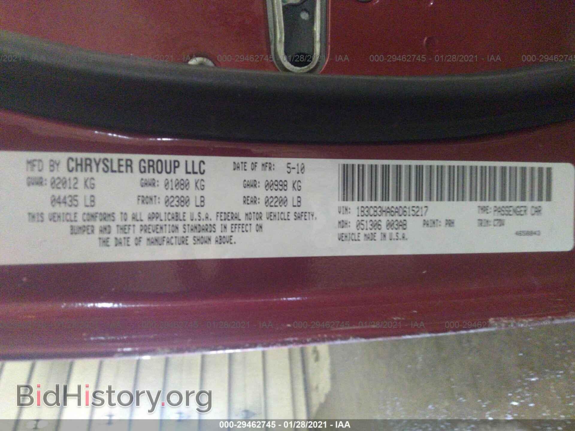 2010 DODGE CALIBER - VIN: 1B3CB3HA6AD615217 - Фото 9