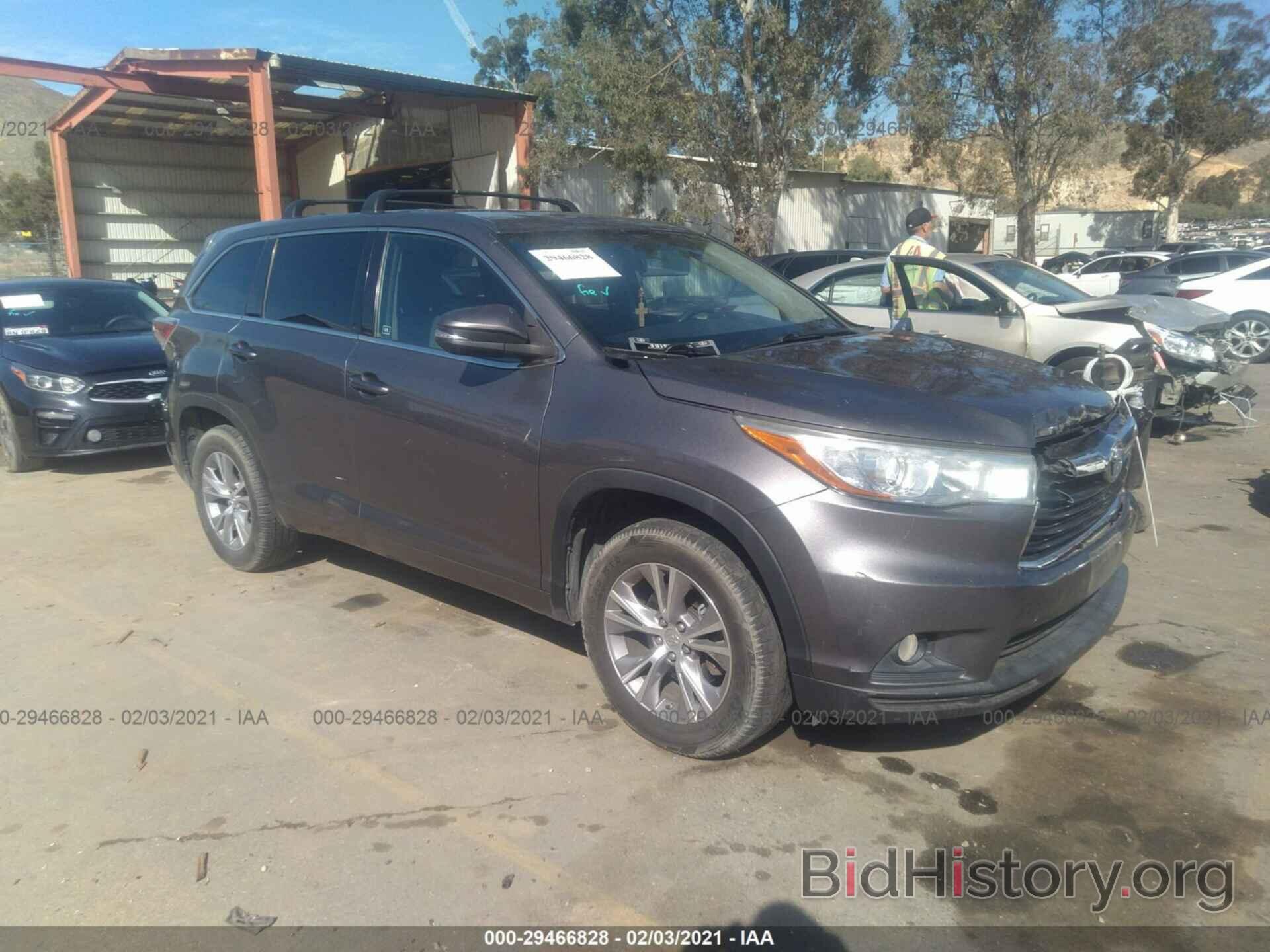 Фотография 5TDZKRFH8FS049293 - TOYOTA HIGHLANDER 2015