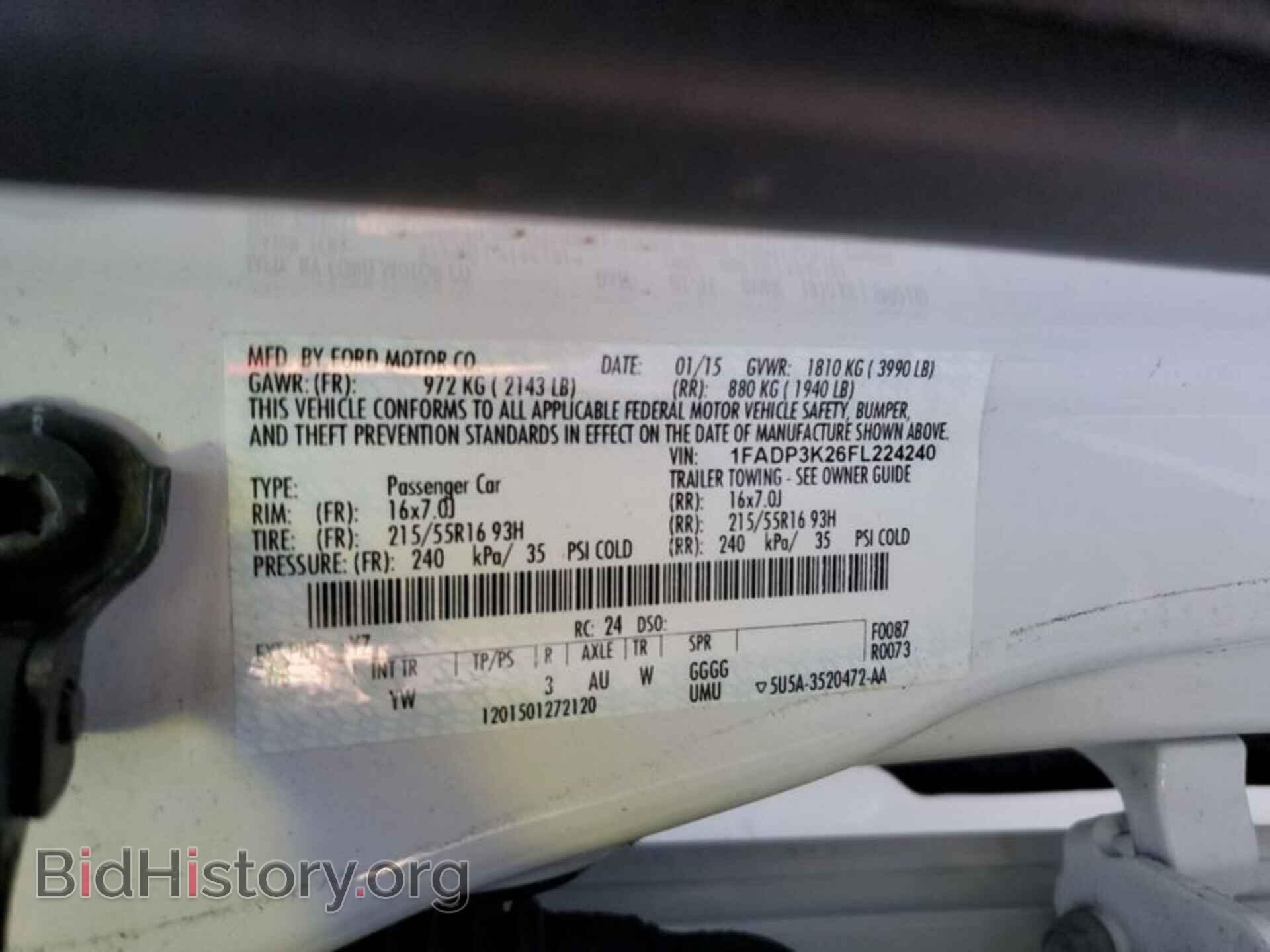 2015 FORD FOCUS - VIN: 1FADP3K26FL224240 - Photo 13