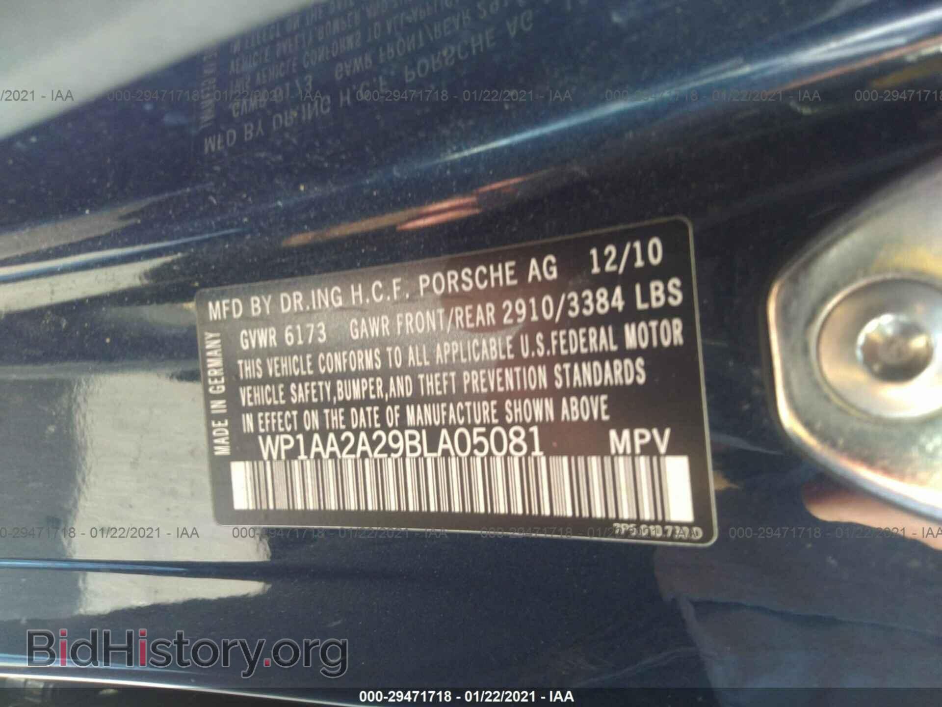 2011 PORSCHE CAYENNE - VIN: WP1AA2A29BLA05081 - Фото 9