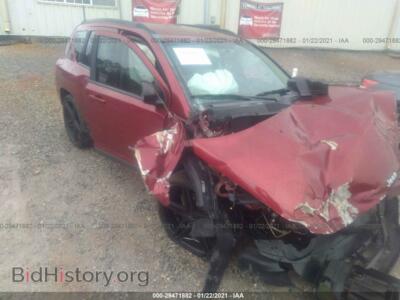 2012 Jeep COMPASS Latitude, красный — VIN 1C4NJCEB2CD688174, IAAI