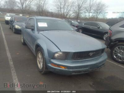 2007 Ford MUSTANG Deluxe/Premium, голубой — VIN 1ZVFT80N475339009, IAAI