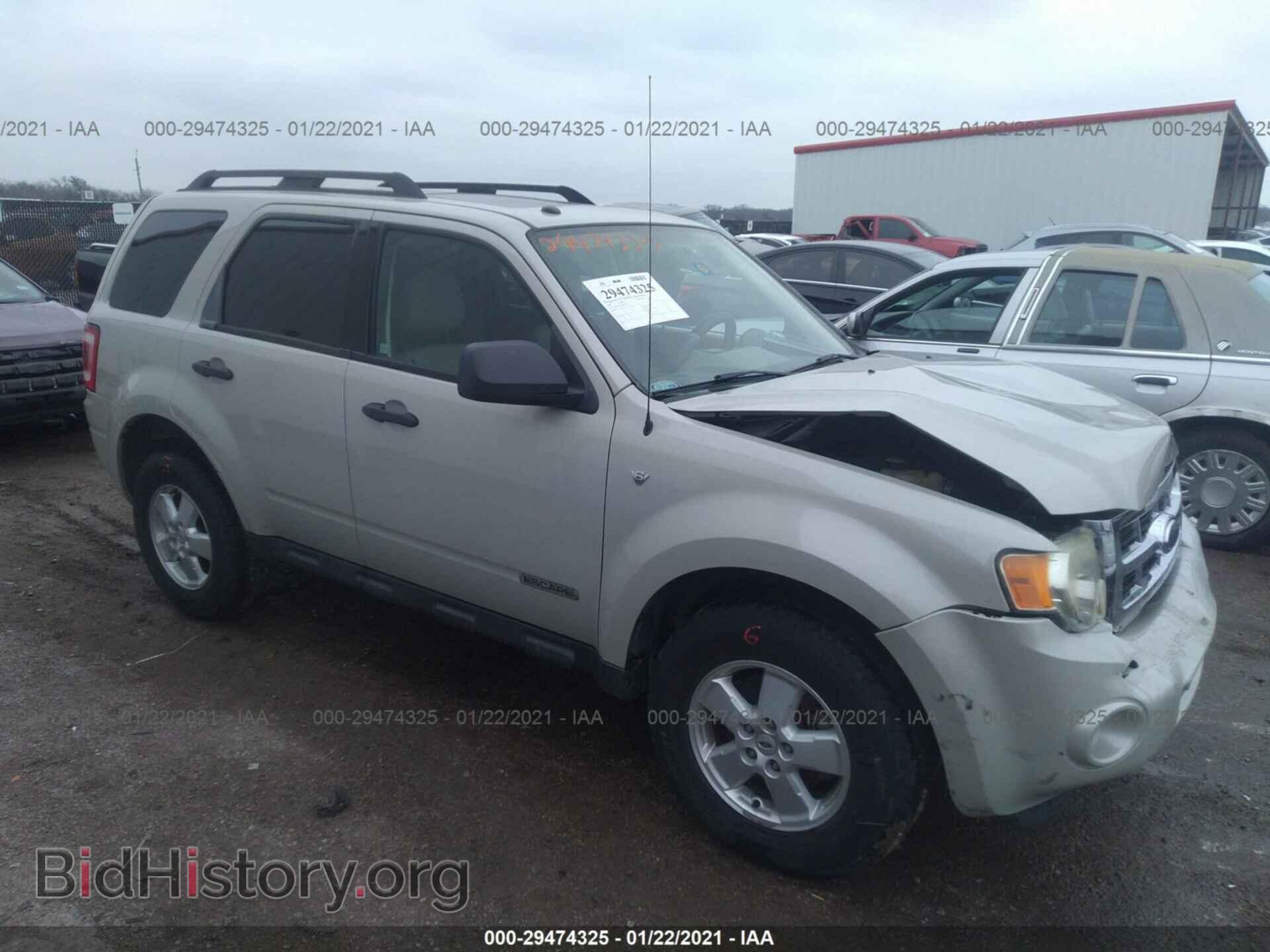 Photo 1FMCU03128KB78543 - FORD ESCAPE 2008