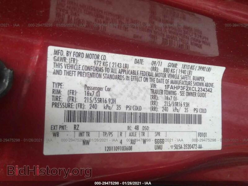 2012 Ford FOCUS (VIN 1FAHP3F2XCL234342) — фото 9 из 11