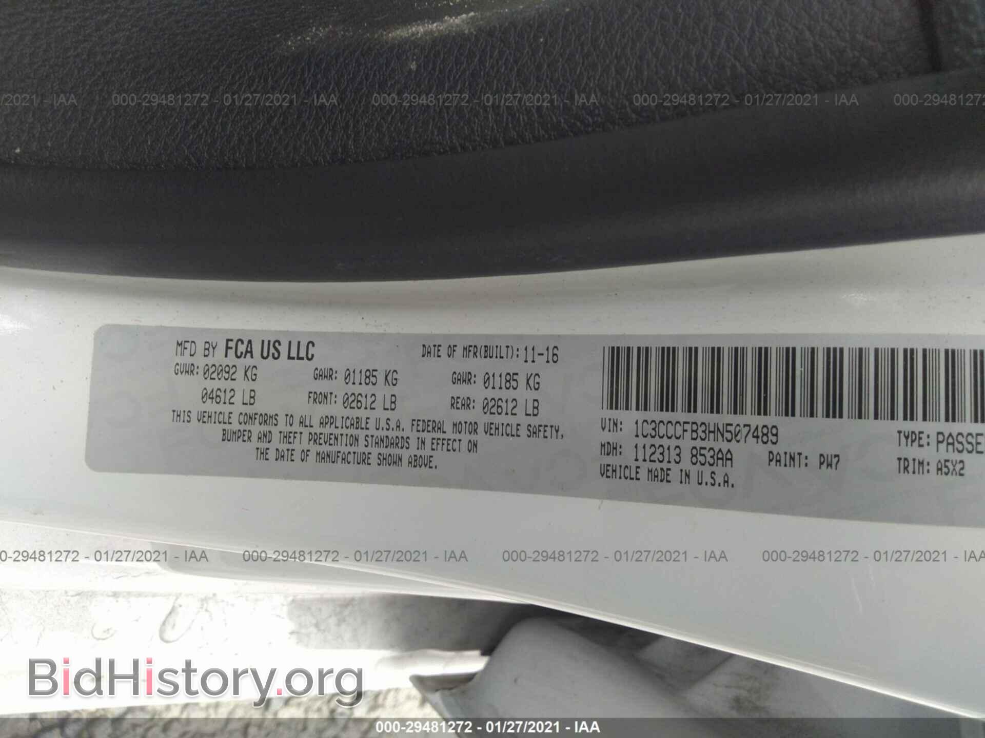 2017 CHRYSLER 200 - VIN: 1C3CCCFB3HN507489 - Фото 9