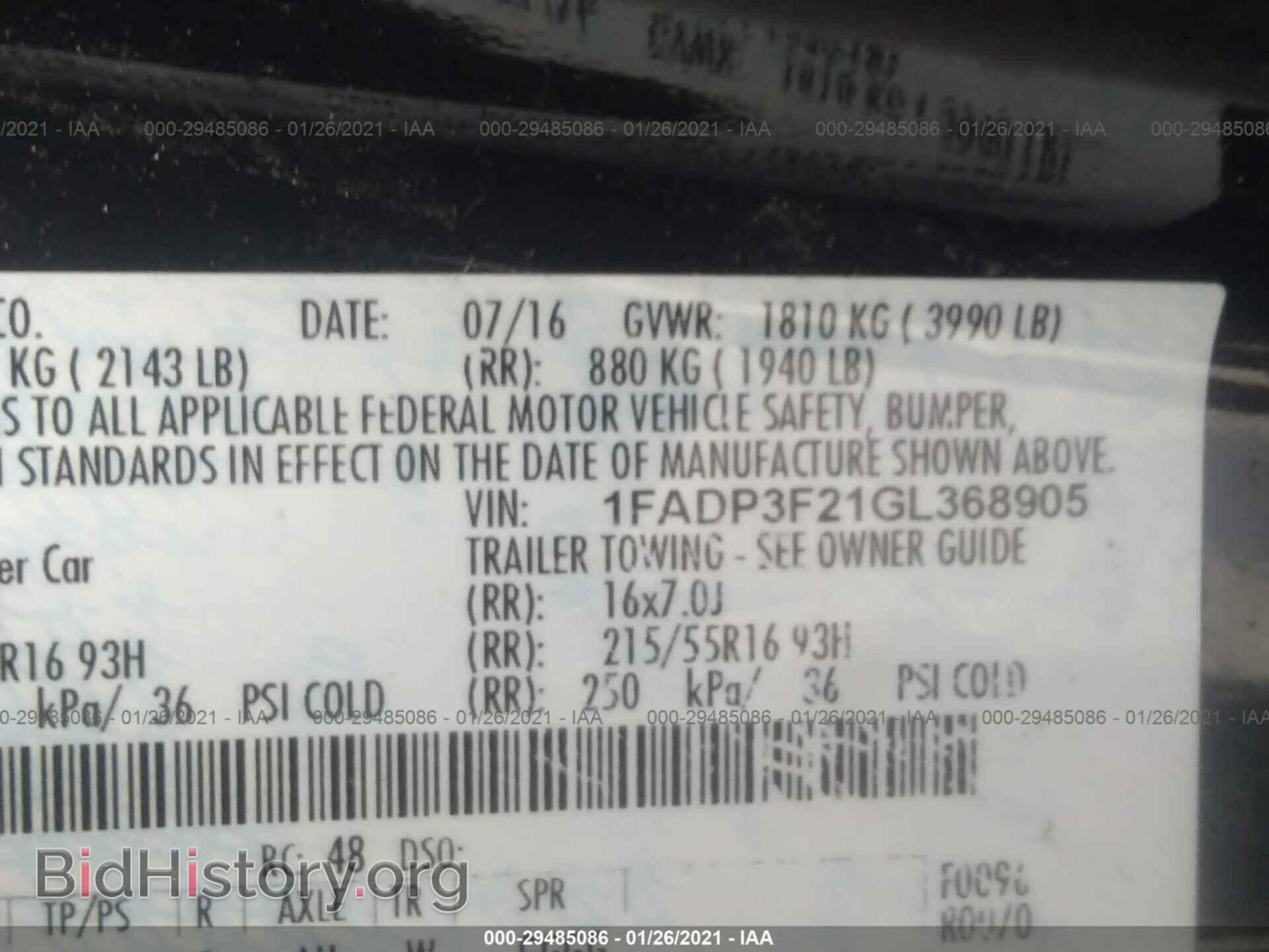 2016 FORD FOCUS - VIN: 1FADP3F21GL368905 - Photo 9