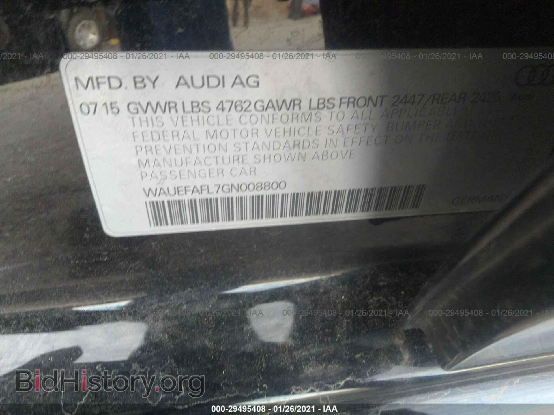 2016 AUDI A4 - VIN: WAUEFAFL7GN008800 - Фото 9