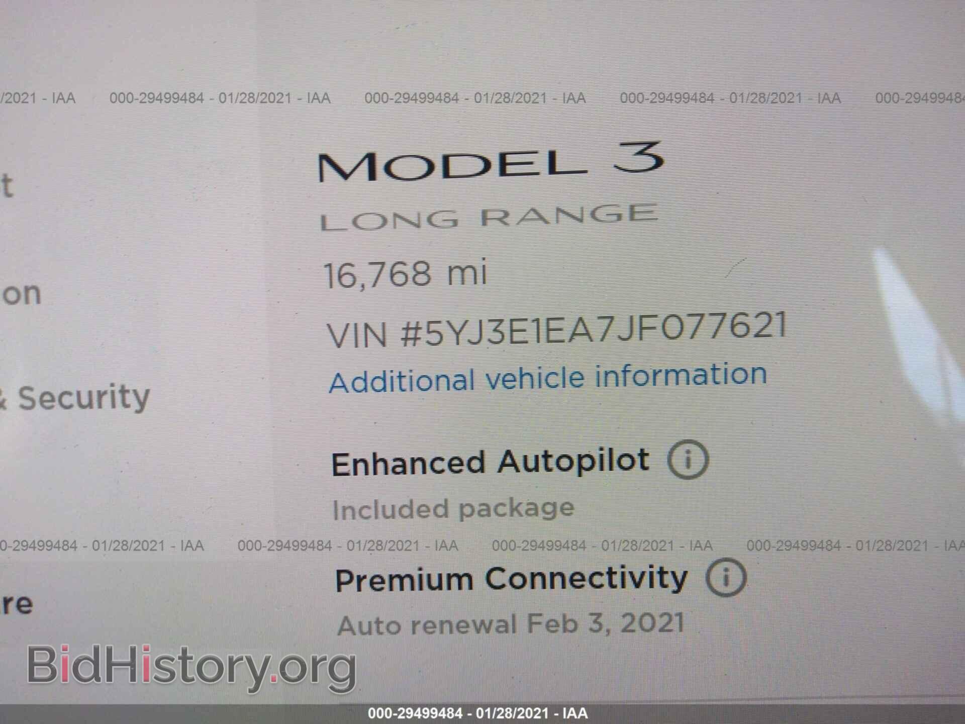 2018 TESLA MODEL 3 - VIN: 5YJ3E1EA7JF077621 - Photo 7