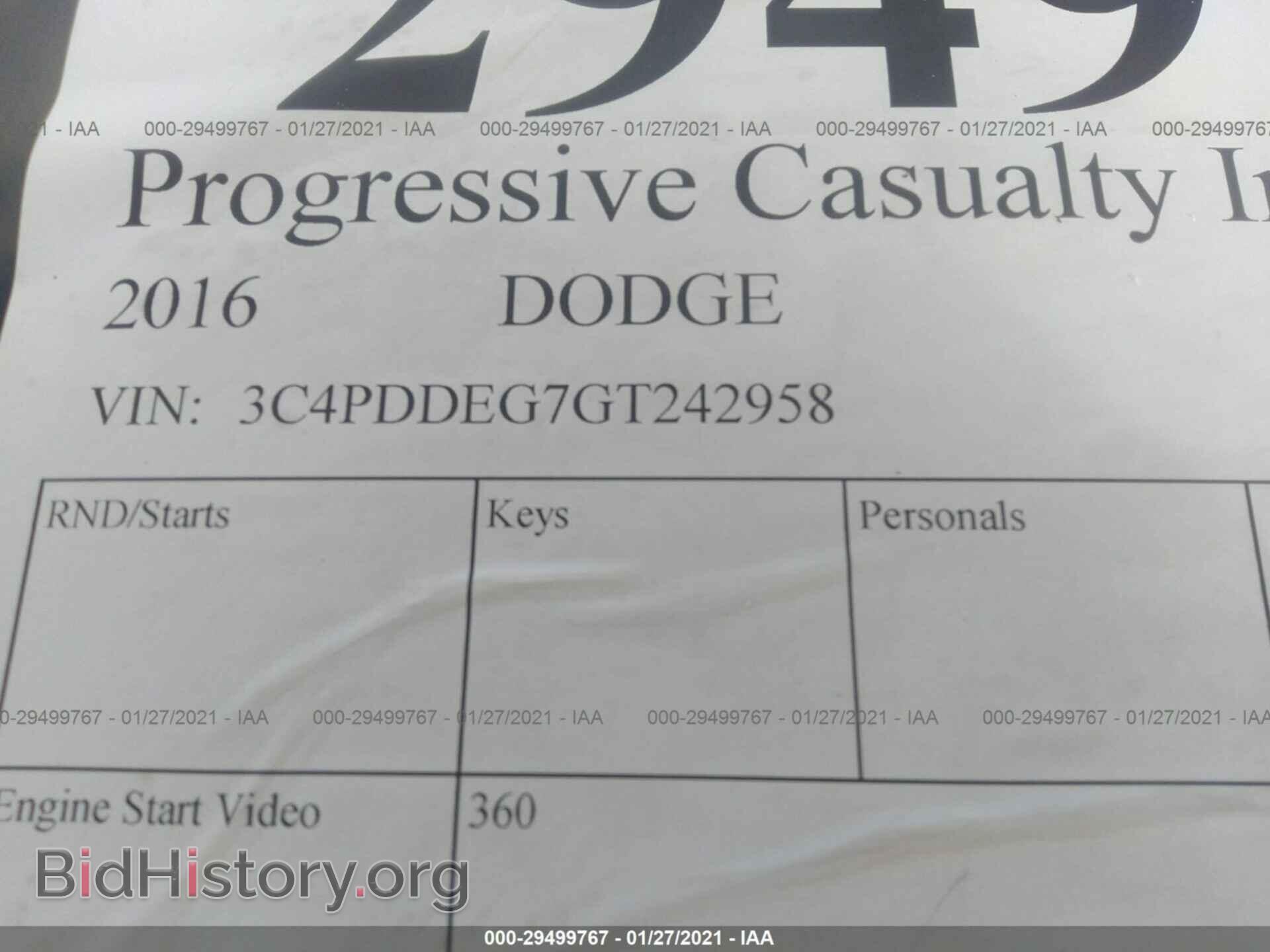 2016 DODGE JOURNEY - VIN: 3C4PDDEG7GT242958 - Фото 9