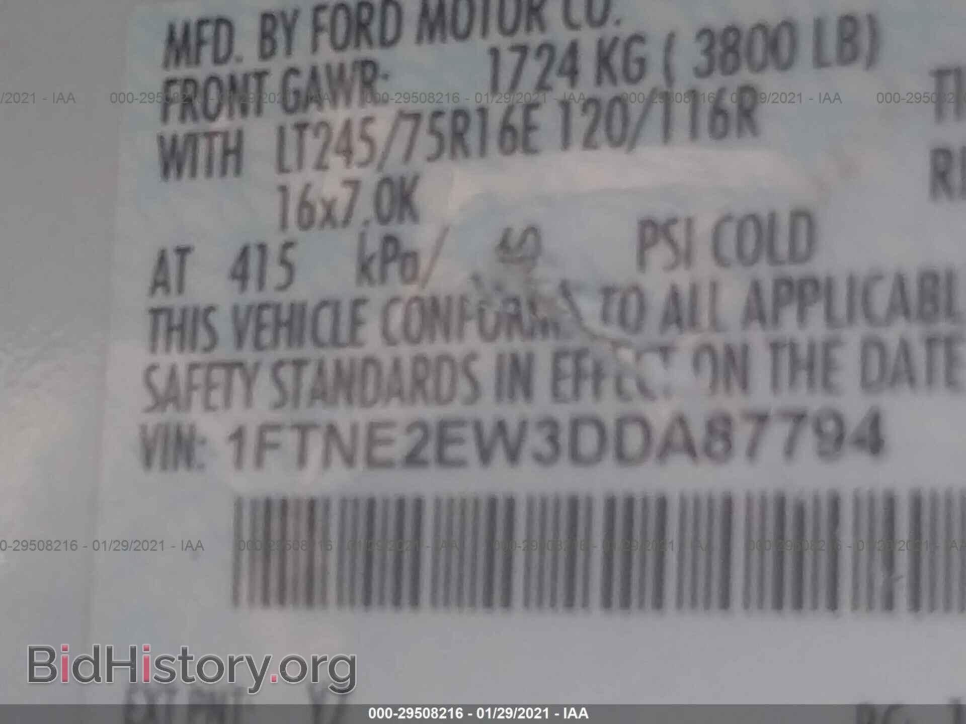 2013 FORD ECONOLINE CARGO VAN - VIN: 1FTNE2EW3DDA87794 - Фото 9