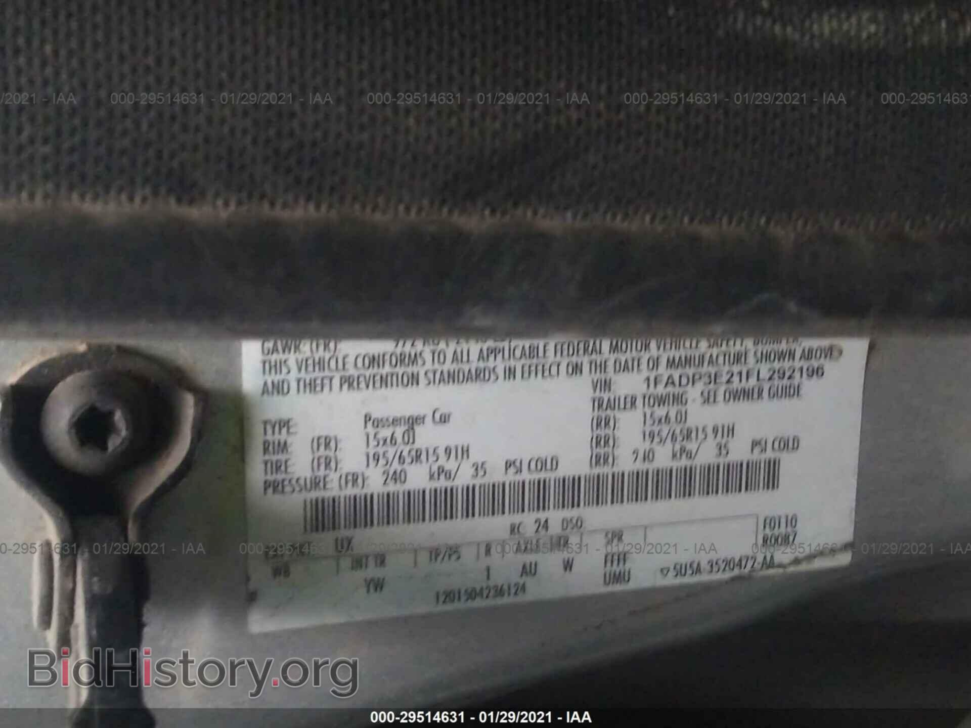 2015 FORD FOCUS - VIN: 1FADP3E21FL292196 - Photo 9