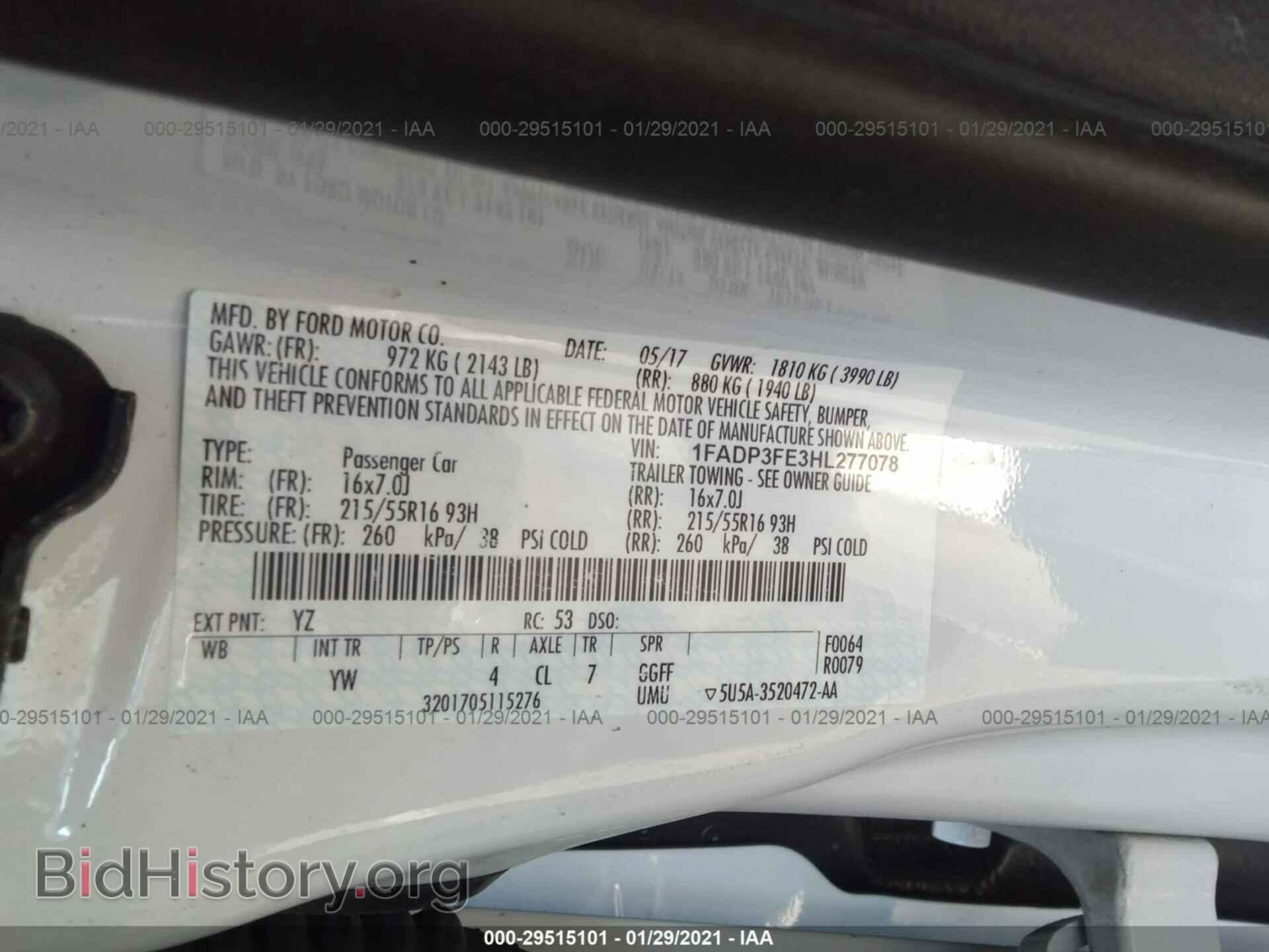 2017 FORD FOCUS - VIN: 1FADP3FE3HL277078 - Фото 9