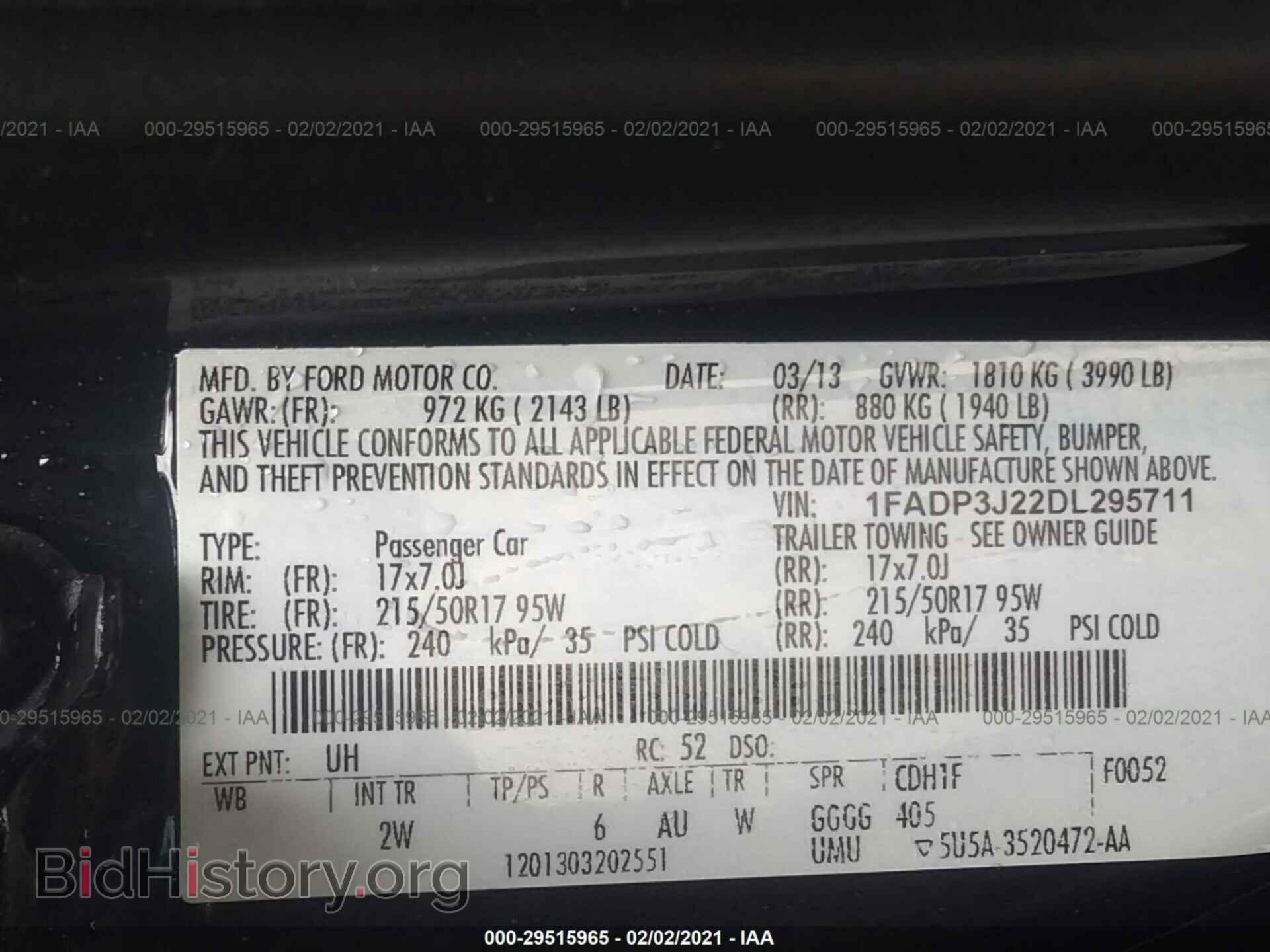 2013 FORD FOCUS - VIN: 1FADP3J22DL295711 - Photo 9