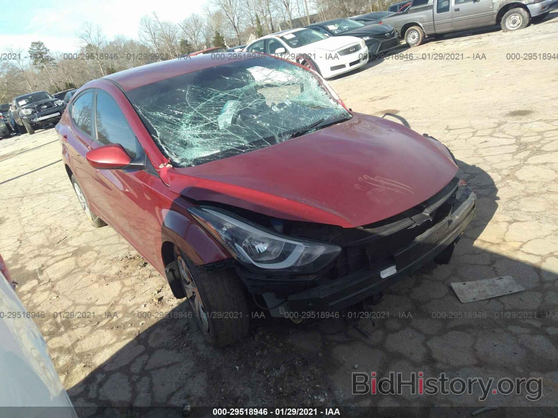 Photo 5NPDH4AE6GH717916 - HYUNDAI ELANTRA 2016