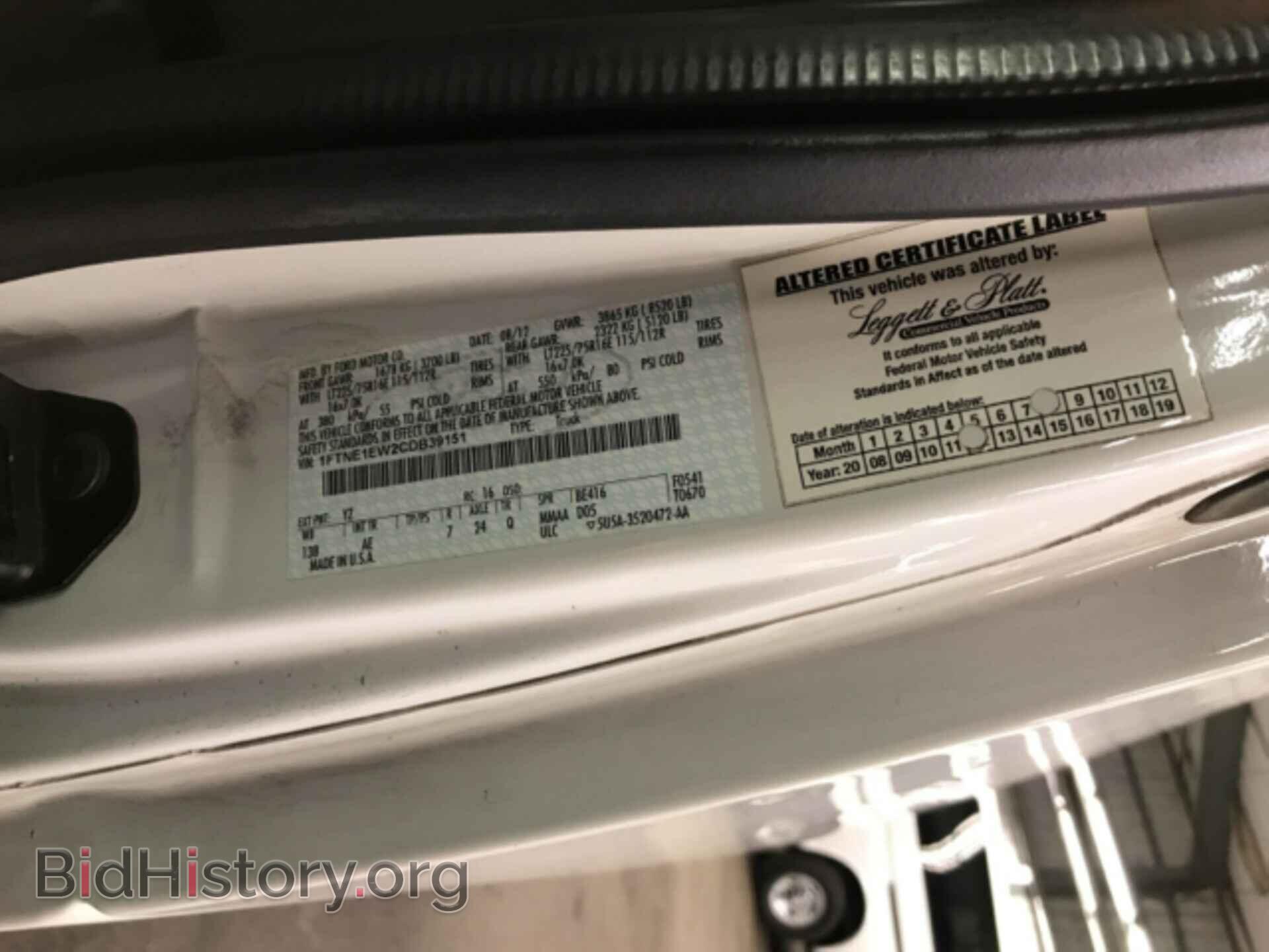2012 FORD ECONOLINE CARGO VAN - VIN: 1FTNE1EW2CDB39151 - Фото 24