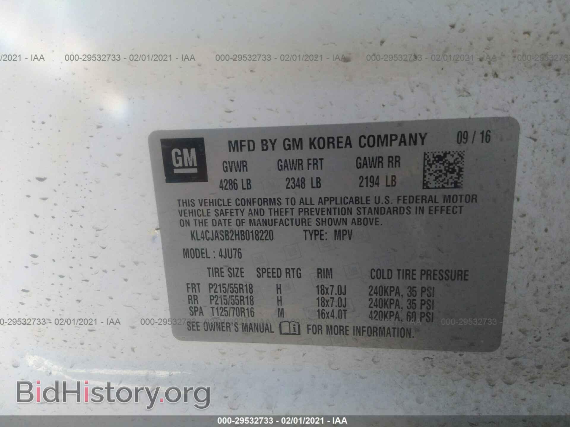 2017 BUICK ENCORE - VIN: KL4CJASB2HB018220 - Photo 9