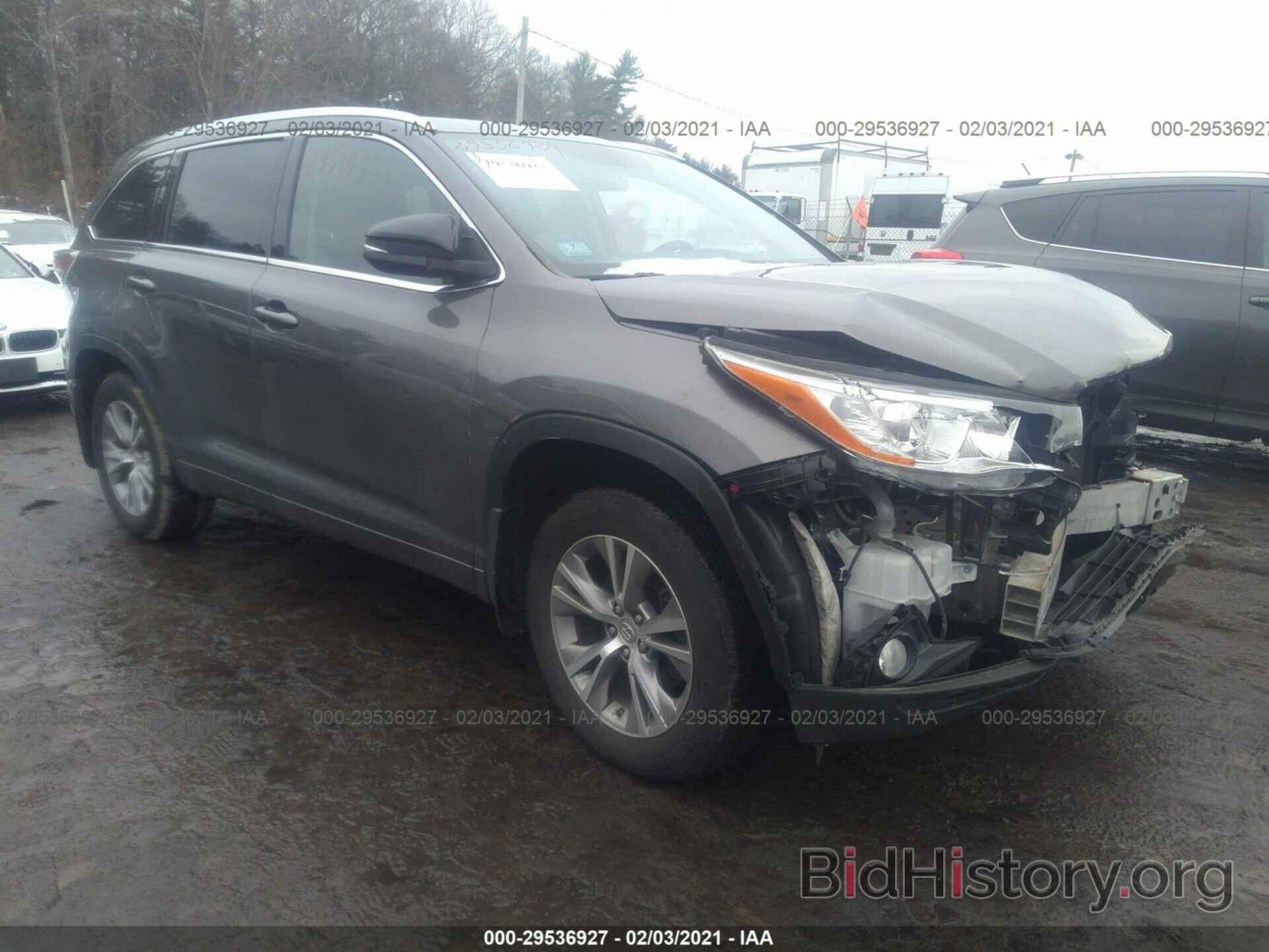 Photo 5TDJKRFH9FS166510 - TOYOTA HIGHLANDER 2015