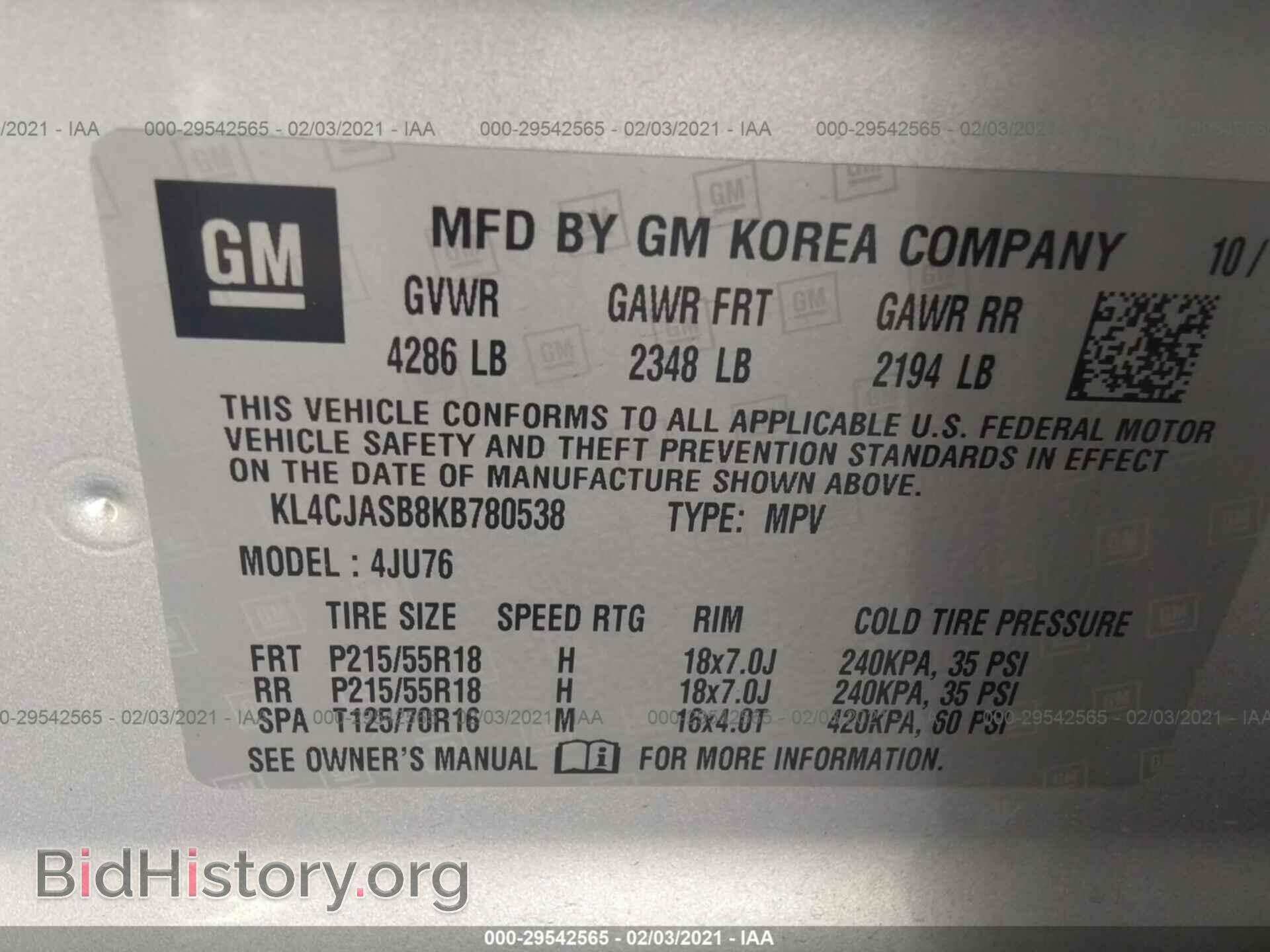 2019 BUICK ENCORE - VIN: KL4CJASB8KB780538 - Photo 9