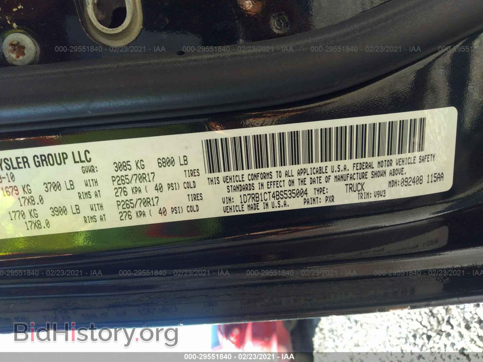 2011 RAM 1500 - VIN: 1D7RB1CT4BS535004 - Фото 9